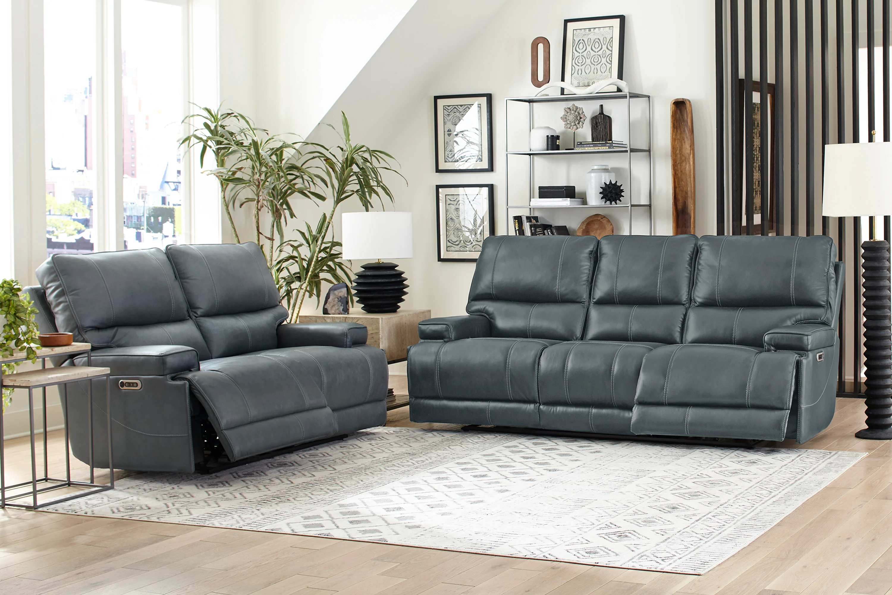Parker Living Whitman - Verona Azure - Powered By Freemotion Cordless Power Recliner Two Pack - Image 4