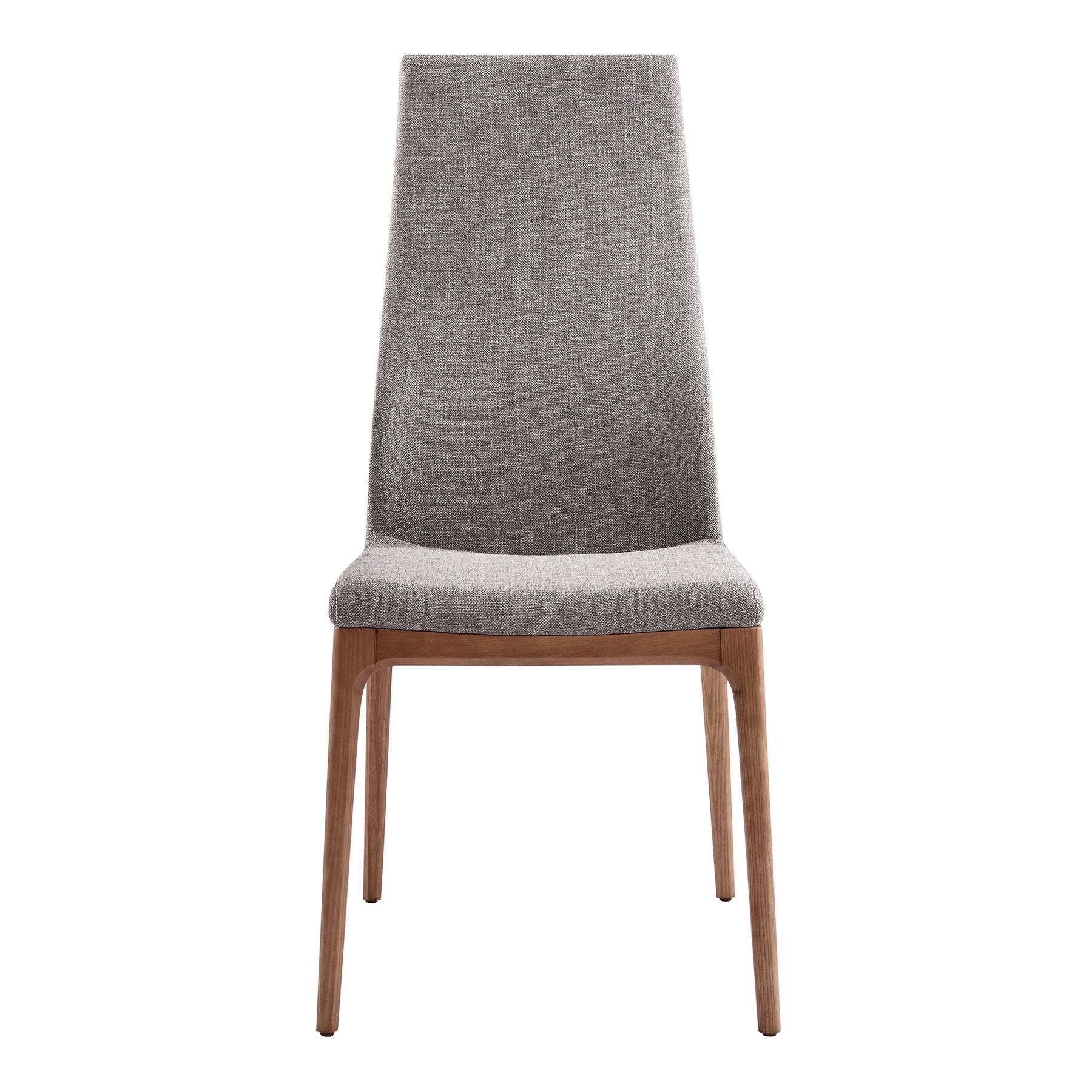 Parker Mid-Century Dining Chair in Walnut Finish and Gray Fabric - Set of 2 - Image 2