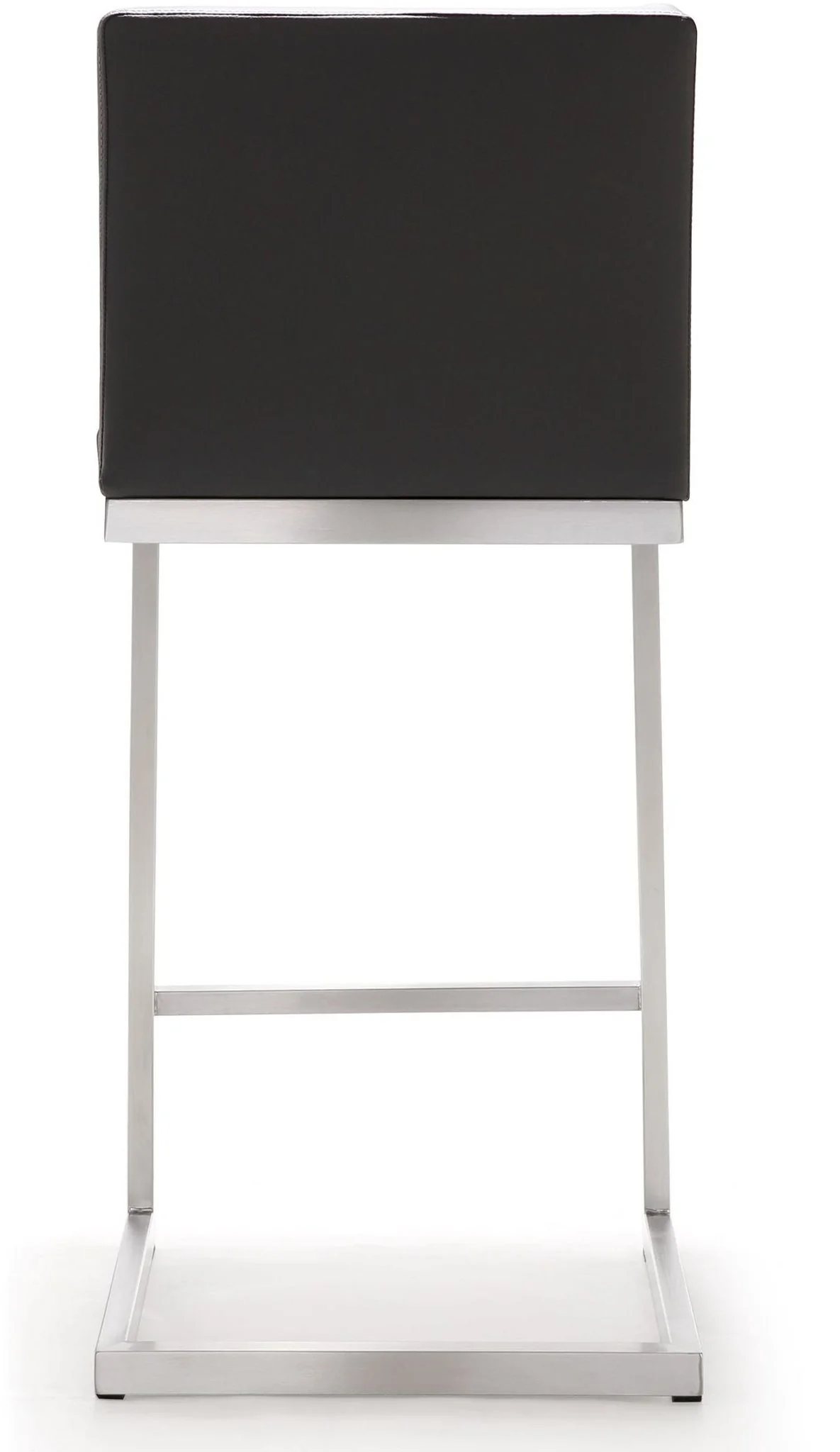 Parma Grey Performance Vegan Leather and Stainless Steel Counter Stool - Set of 2 - Image 6