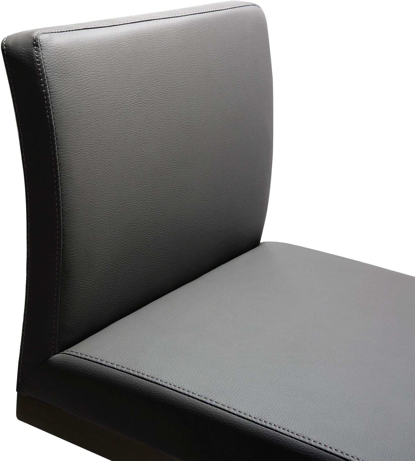 Parma Grey Performance Vegan Leather and Stainless Steel Counter Stool - Set of 2 - Image 8