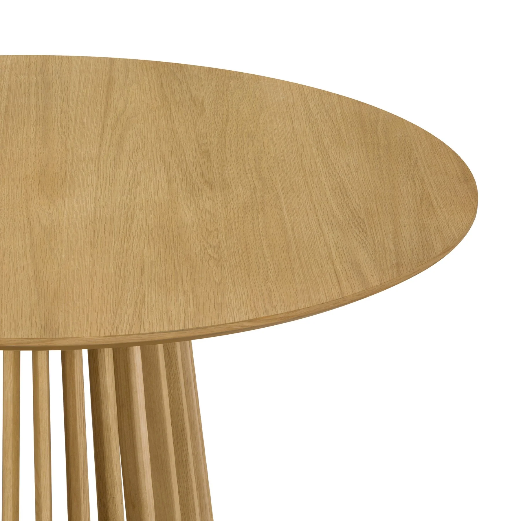 Pasadena 47" Wood Round Dining Table in Natural Oak Finish - Image 2