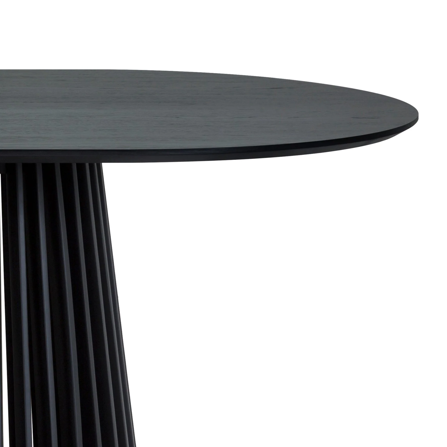 Pasadena 79" Wood Oval Dining Table in Black Oak Finish - Image 3