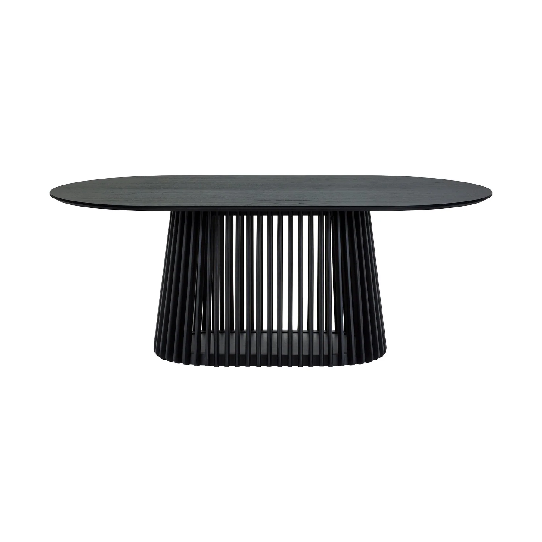 Pasadena Apache 6 Piece Oval Dining Set with Buffet in Black Oak Finish with Faux Leather - Image 5