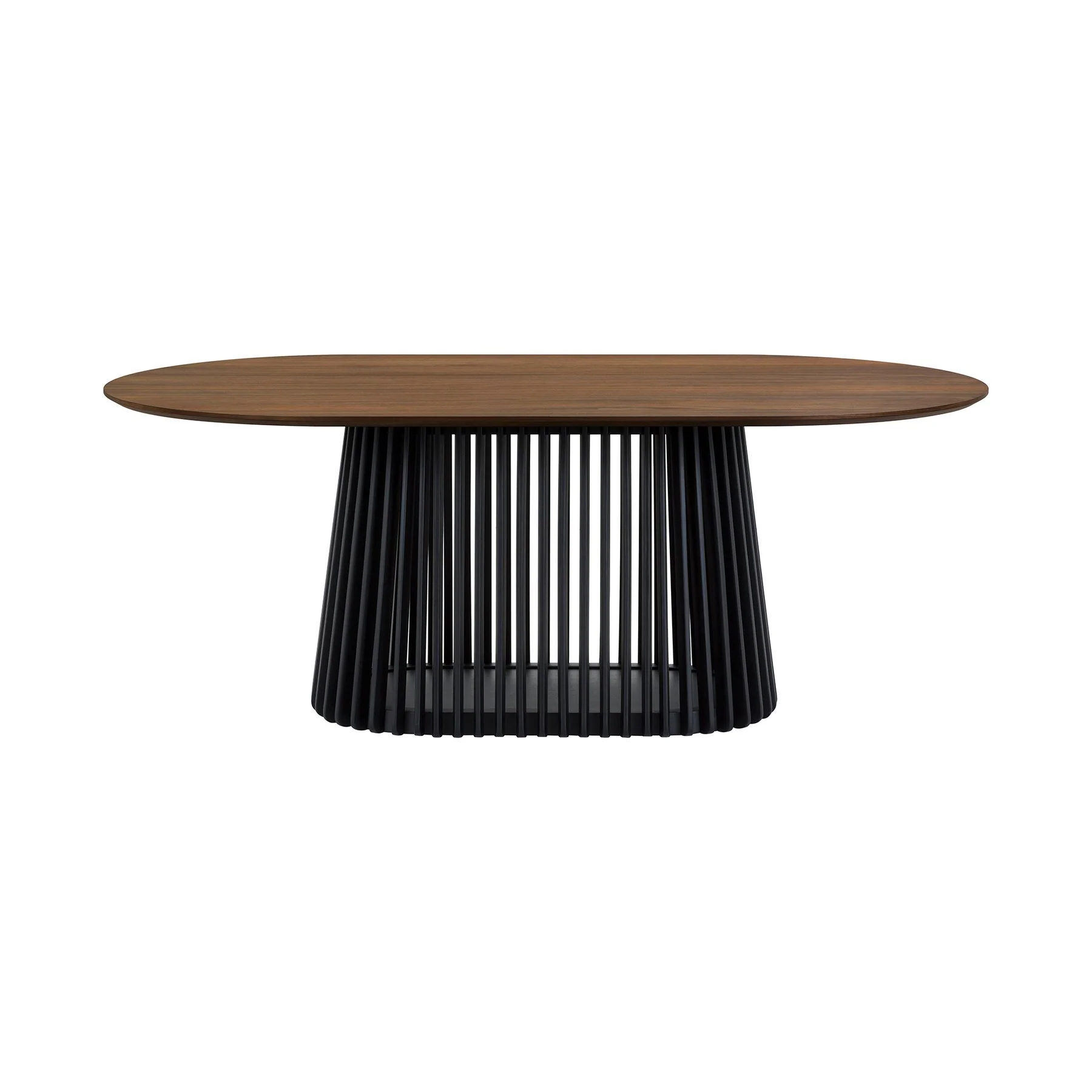 Pasadena Apache 6 Piece Oval Dining Set with Buffet in Walnut and Black Oak Finish - Image 5