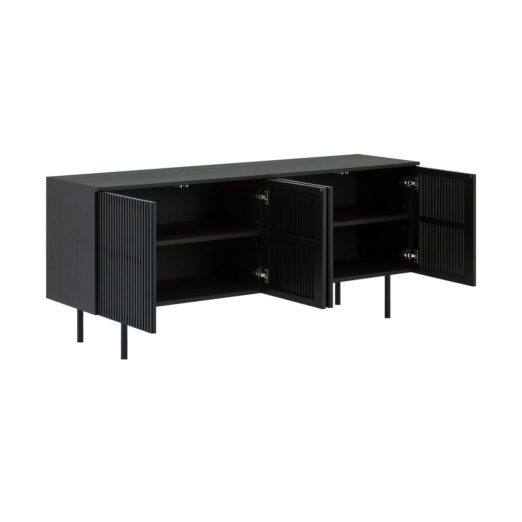 Pasadena Apache 6 Piece Oval Dining Set with Buffet in Walnut and Black Oak Finish - Image 7
