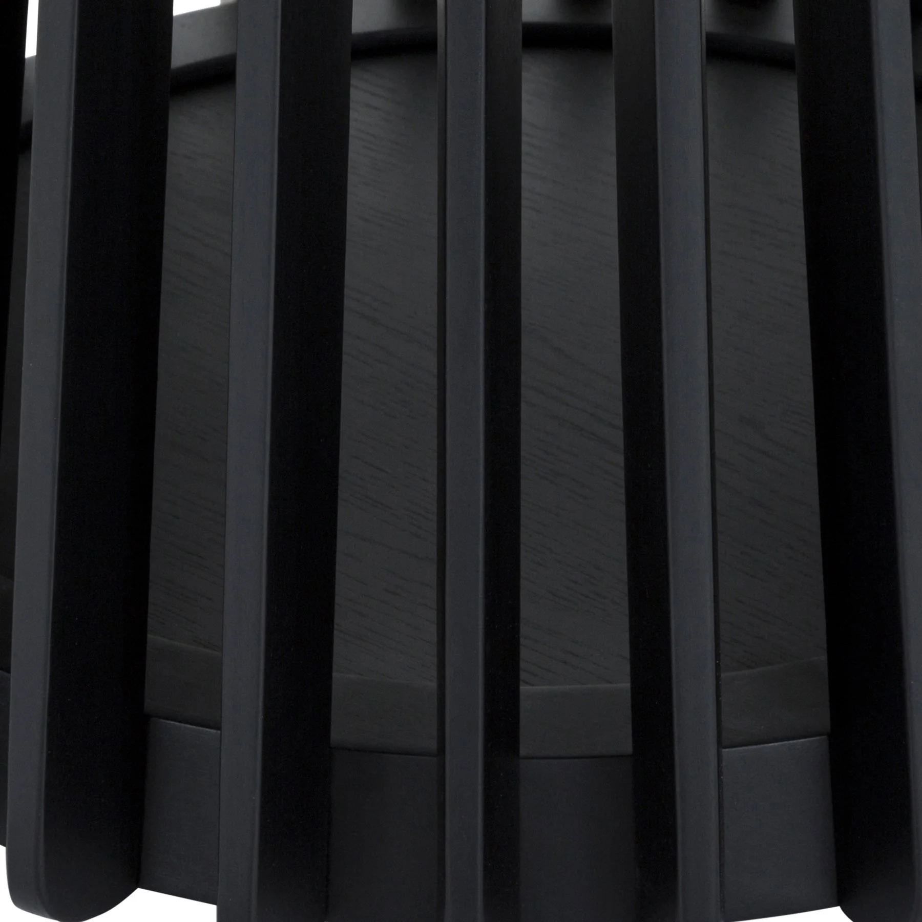 Pasadena Echo 5 Piece Round Dining Set in Black Oak Finish with Black Faux Leather - Image 9