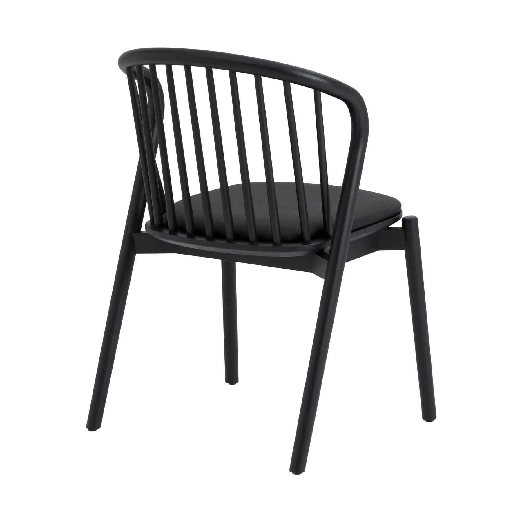 Pasadena Echo 6 Piece Oval Dining Set with Buffet in Black Oak Finish with Black Faux Leather - Image 3