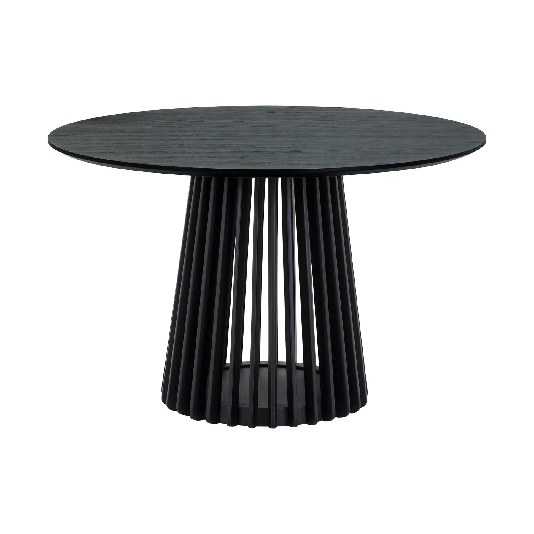Pasadena Echo 6 Piece Round Dining Set with Buffet in Black Oak Finish with Faux Leather - Image 4