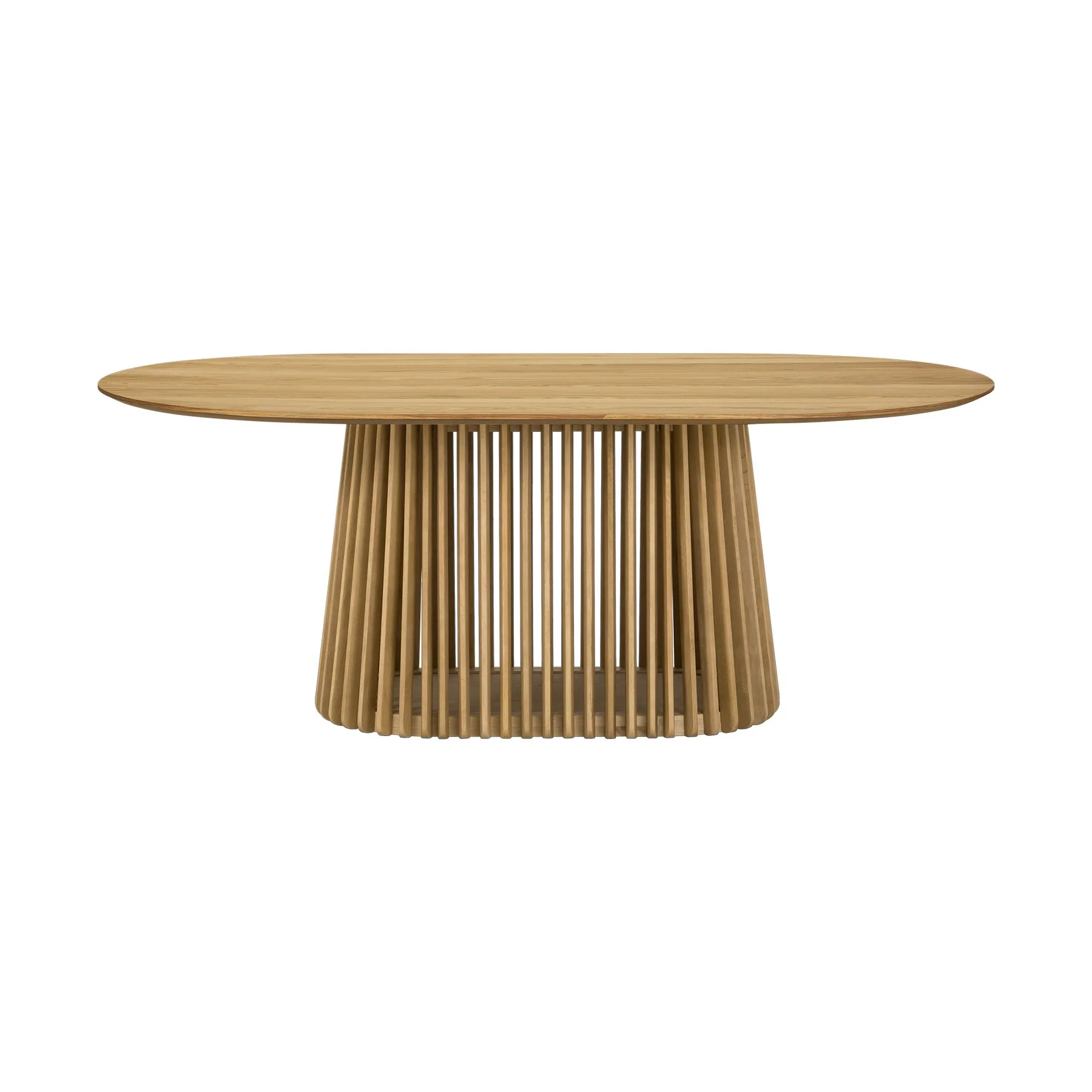 Pasadena Erie 5 Piece Oval Dining Set in Natural Oak Finish with Paper Cord Chairs - Image 5
