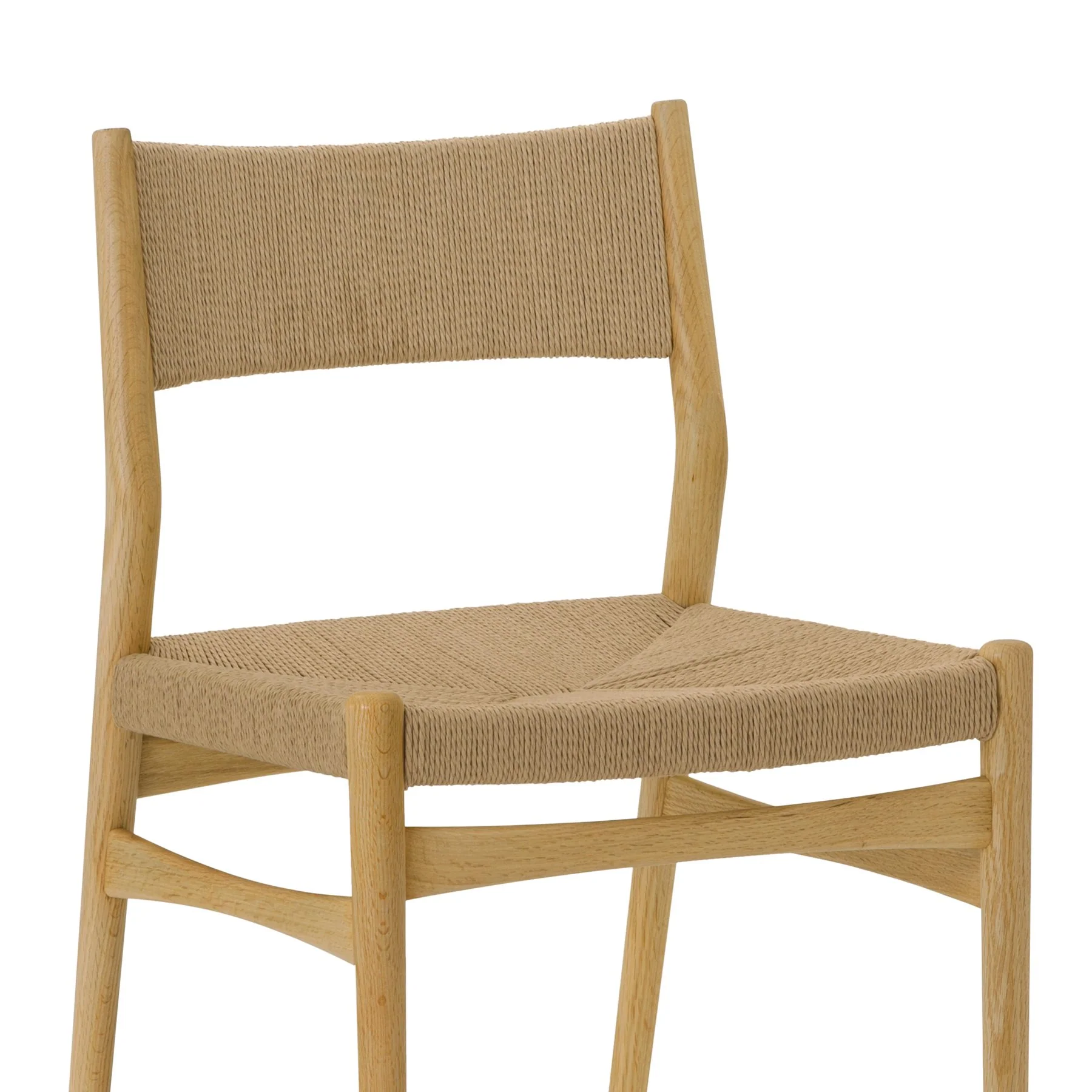 Pasadena Erie 5 Piece Oval Dining Set in Natural Oak Finish with Paper Cord Chairs - Image 6
