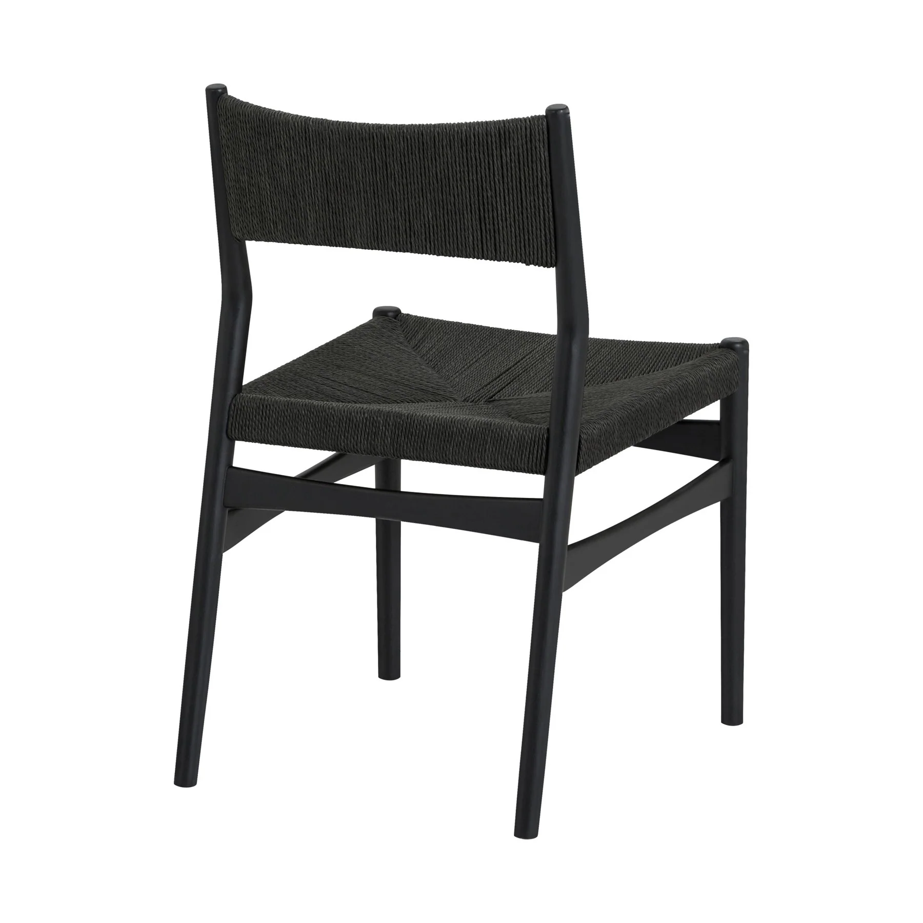Pasadena Erie 7 Piece Oval Dining Set in Natural Oak Finish with Black Paper Cord Chairs - Image 3