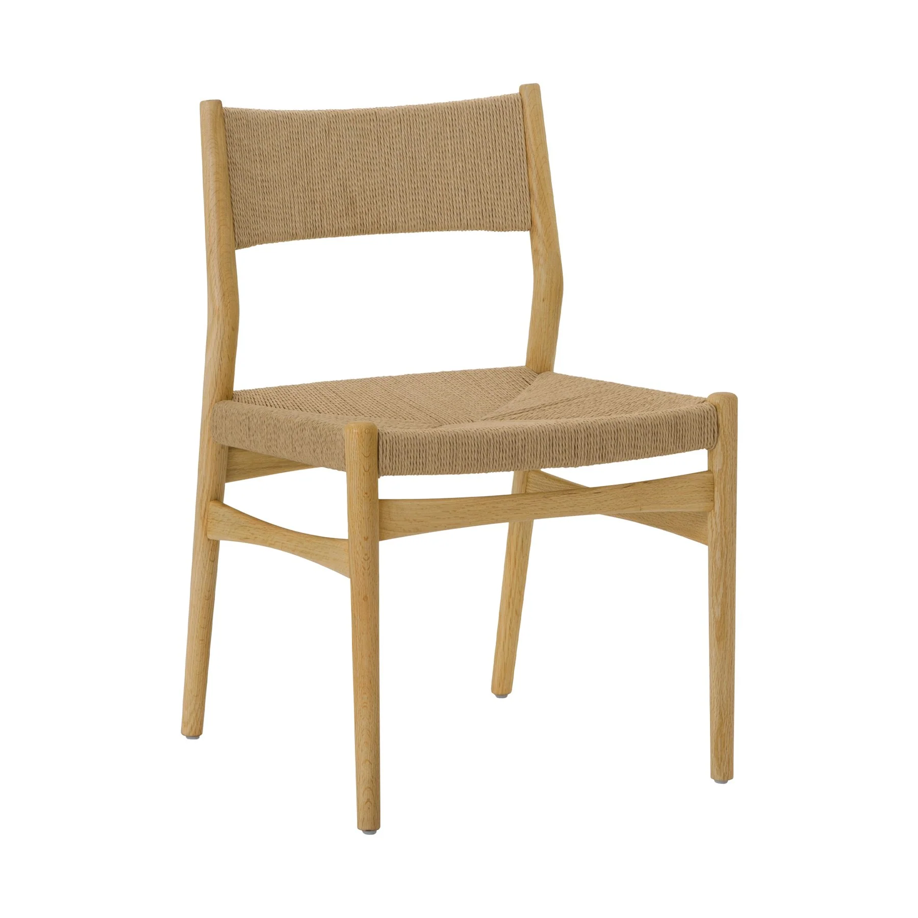 Pasadena Erie 7 Piece Oval Dining Set in Natural Oak Finish with Paper Cord Chairs - Image 2