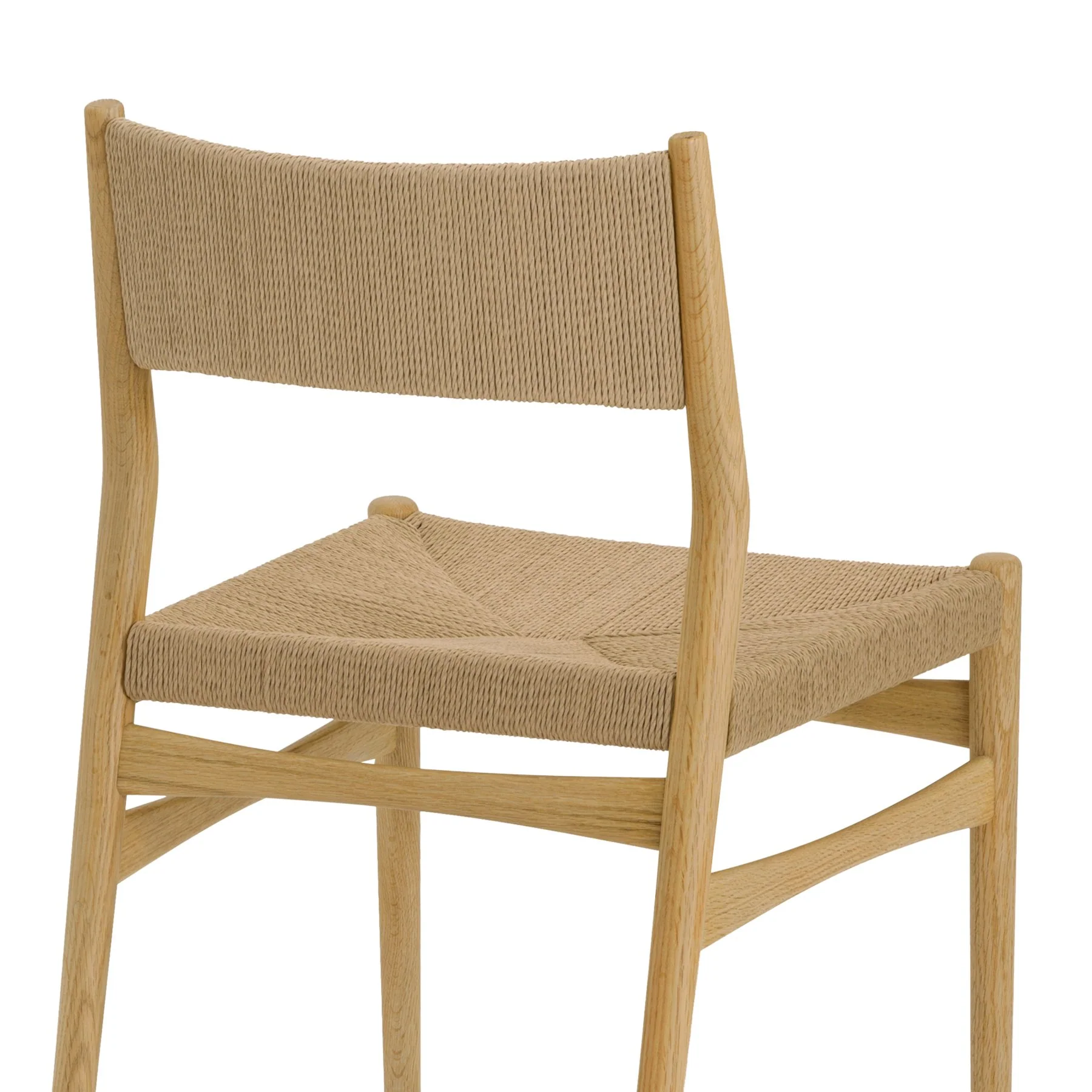 Pasadena Erie 7 Piece Oval Dining Set in Natural Oak Finish with Paper Cord Chairs - Image 7