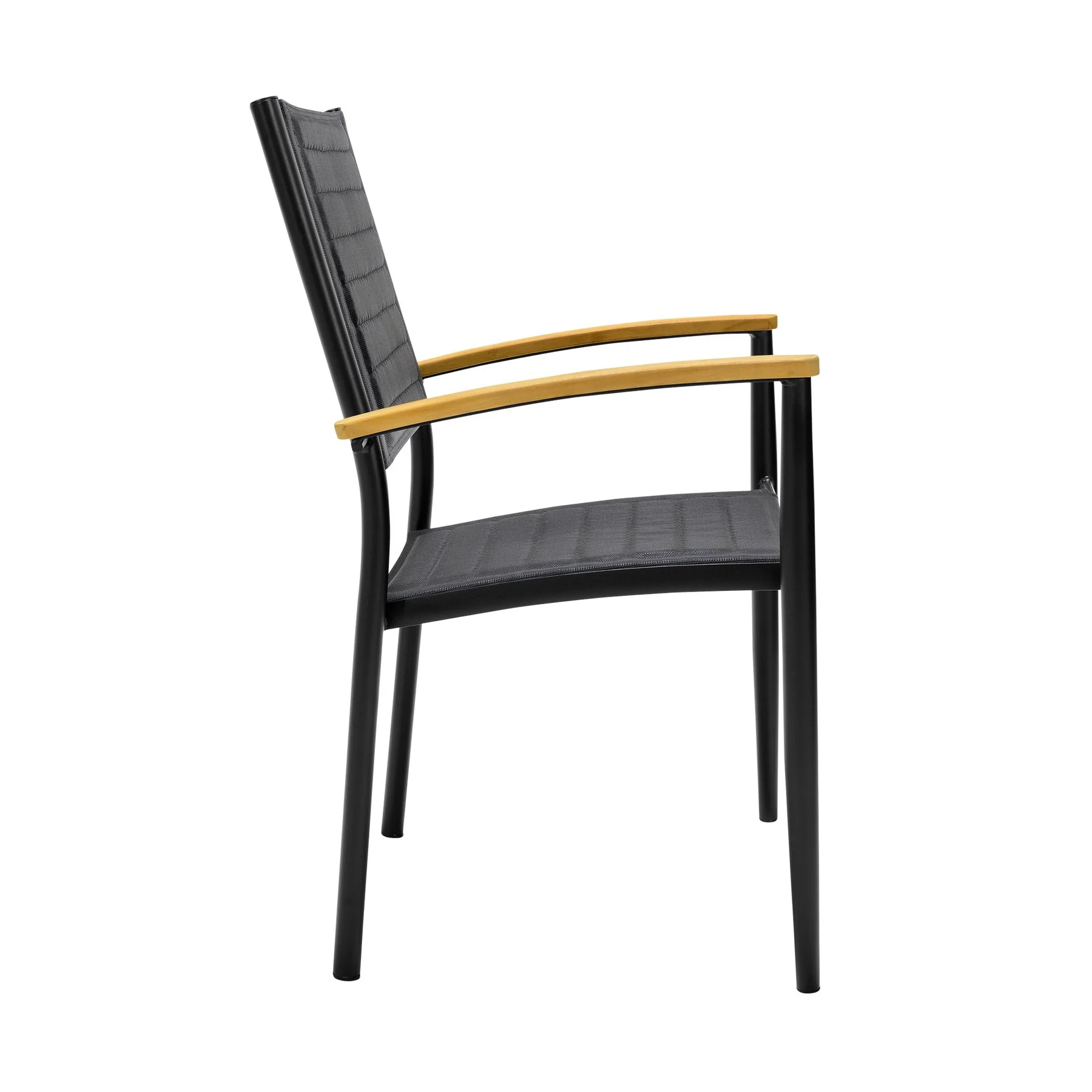 Paseo & Portals Outdoor 5 Piece Black Aluminum Dining Set - Image 3