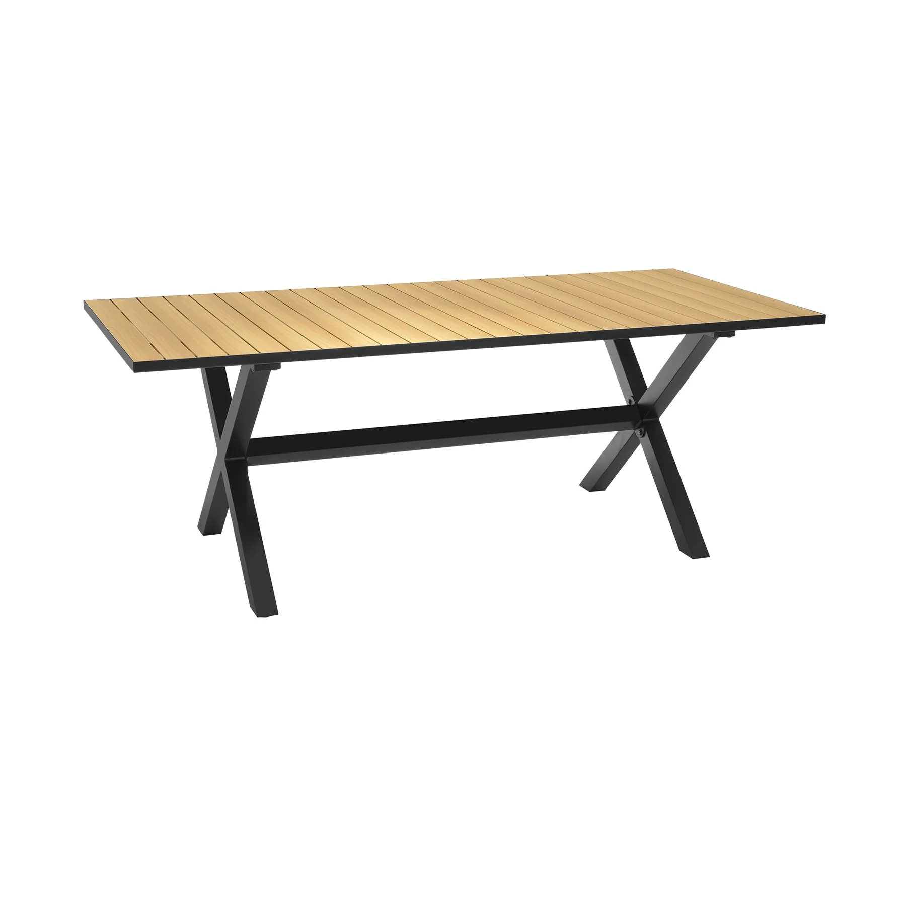 Paseo & Portals Outdoor 7 Piece Black Aluminum Dining Set - Image 4