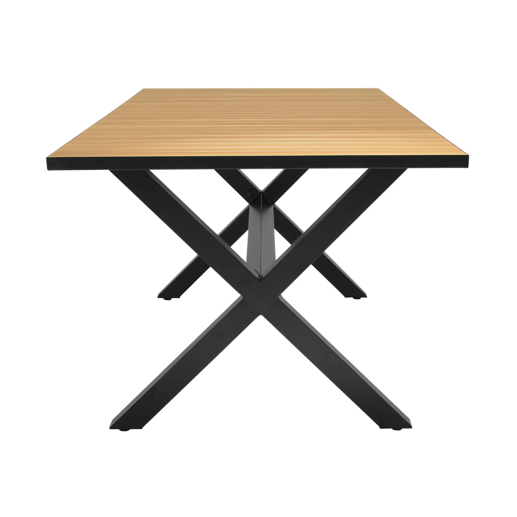 Paseo & Portals Outdoor 7 Piece Black Aluminum Dining Set - Image 7