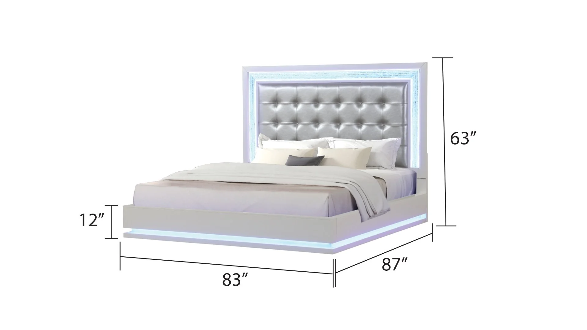 Passion King Bed Milky White - Image 8
