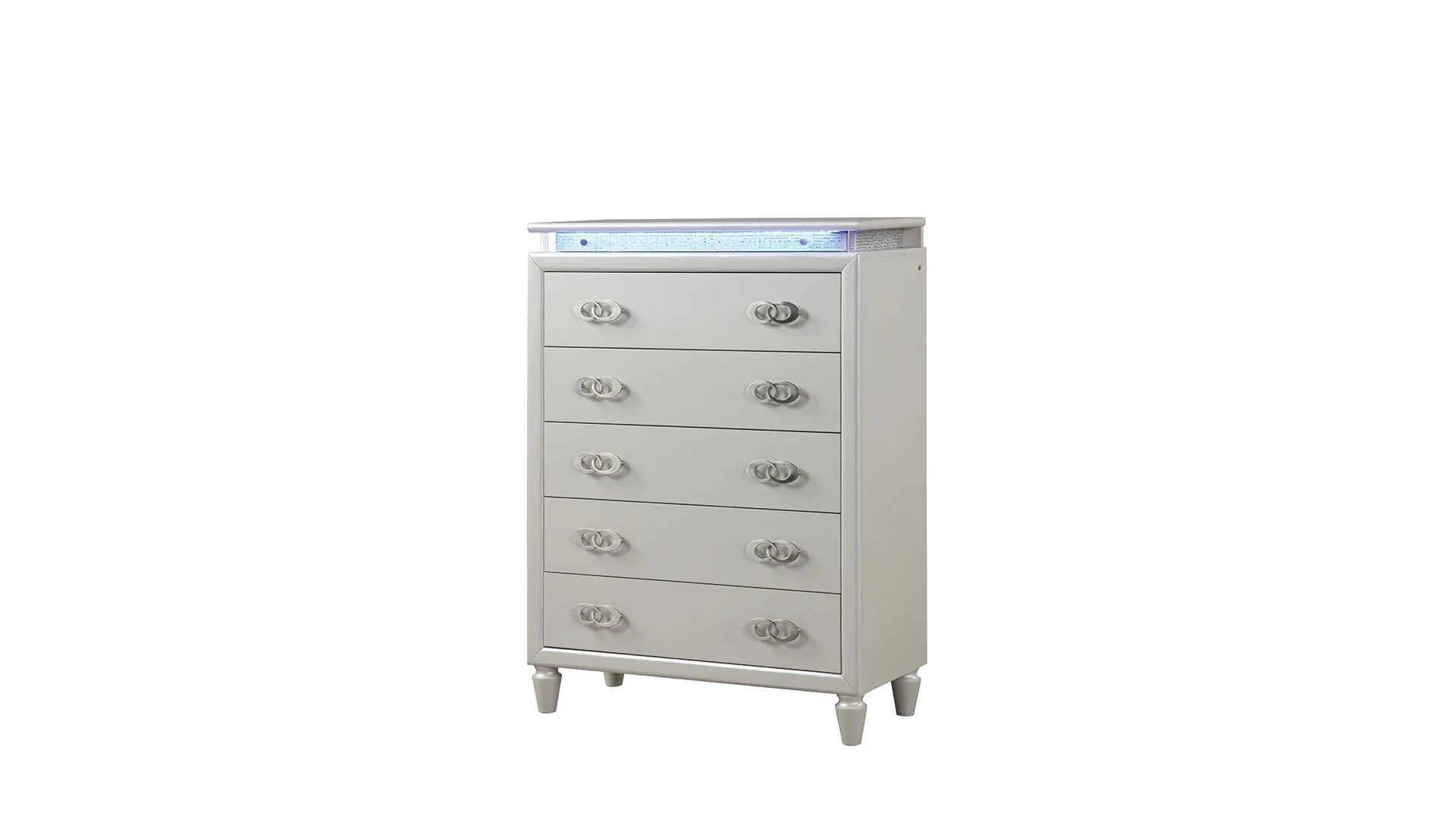 Passion Queen 5 PC Bedroom Set Milky White - Image 15