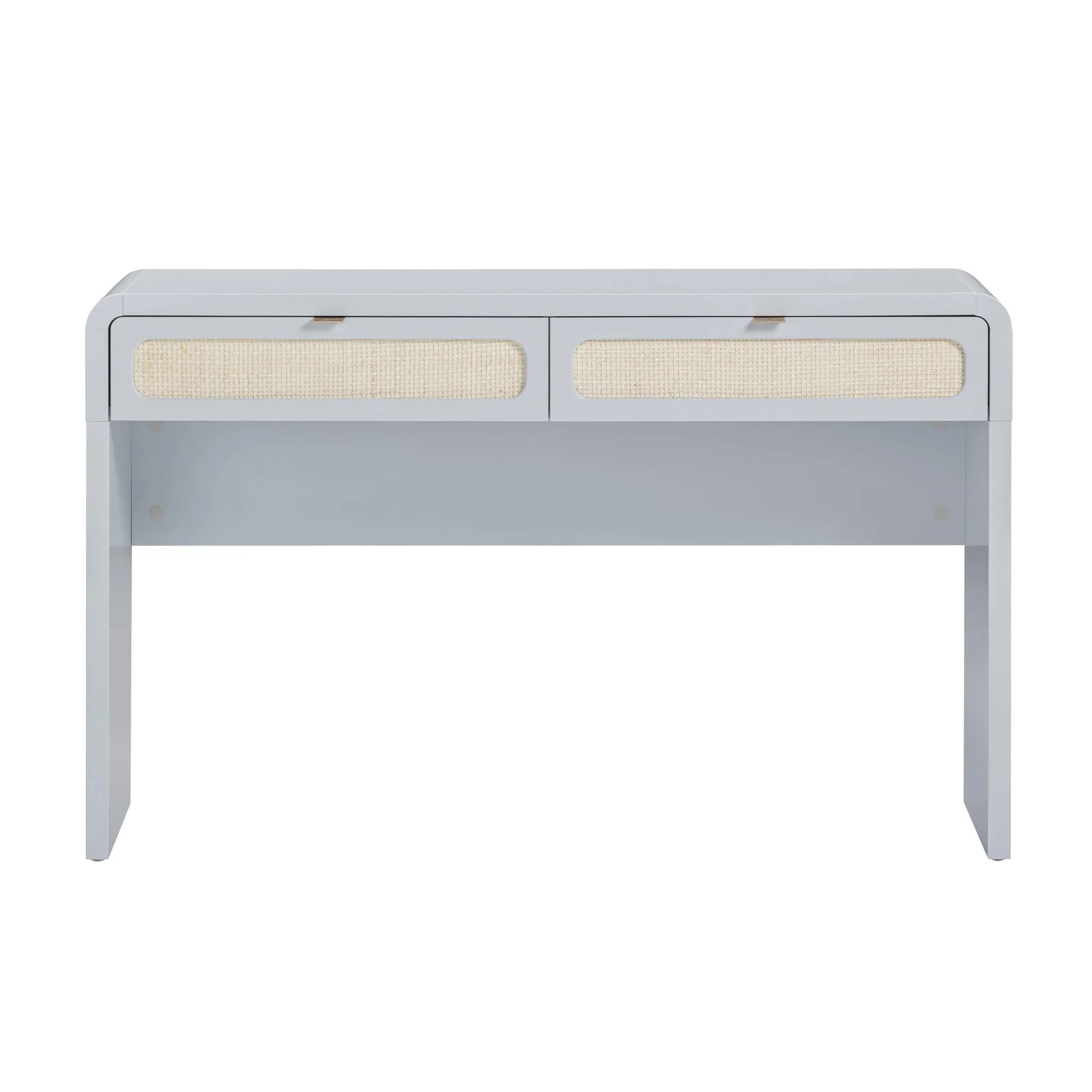 Patty Pastel Blue Rattan Console Desk - Image 3