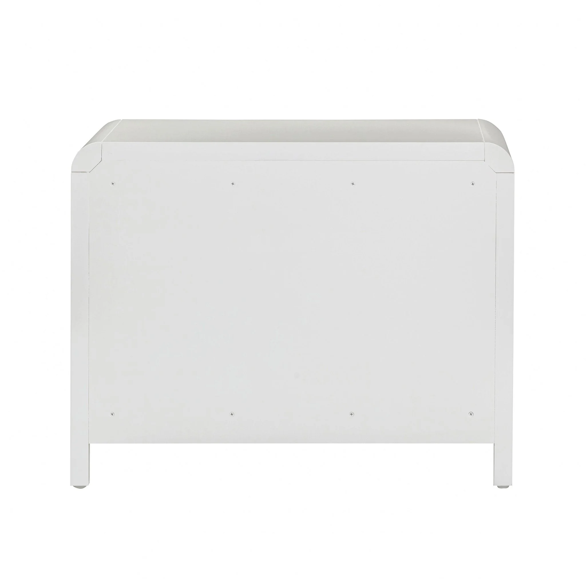 Patty White Rattan 2 Drawer Nightstand - Image 5