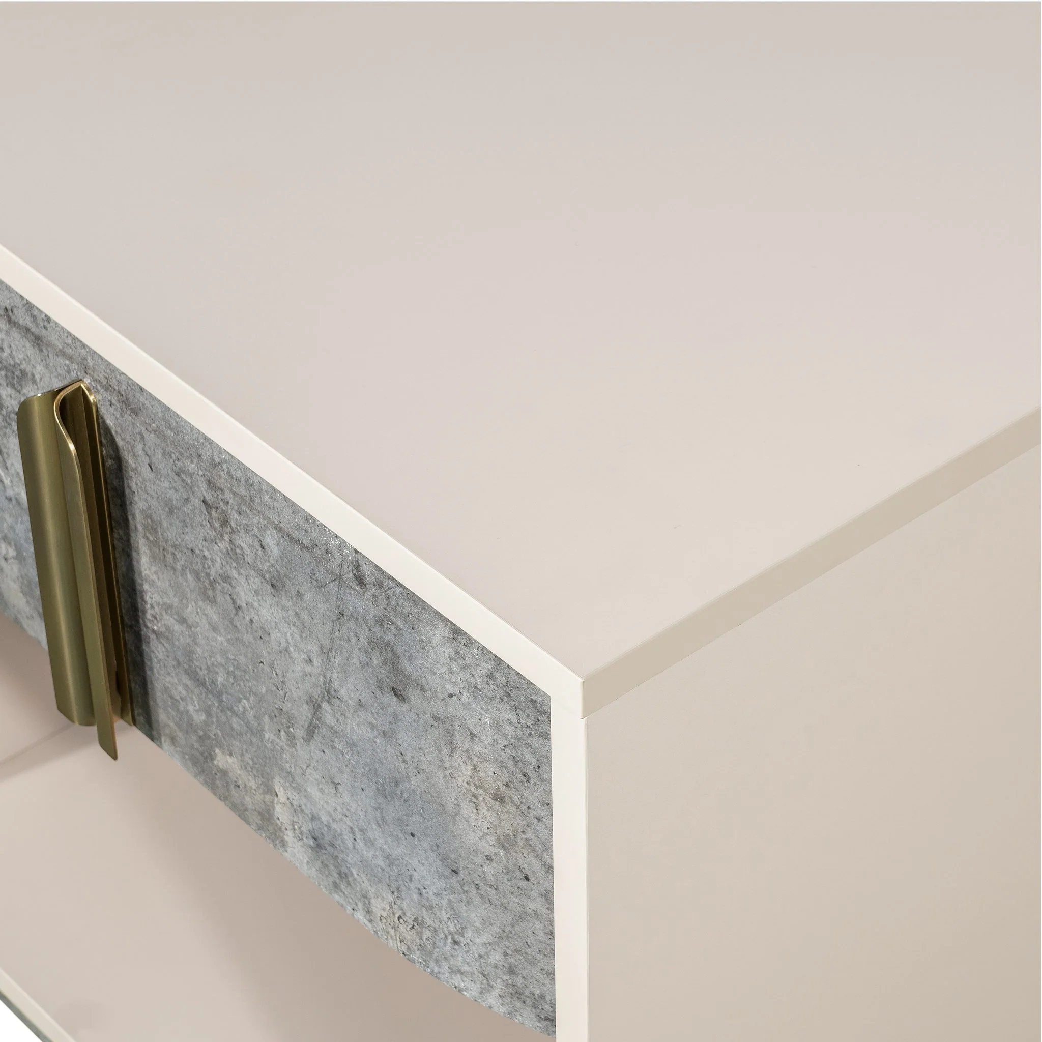 Pavira 1-Drawer Nightstand with LED Lights - Stone - Image 11