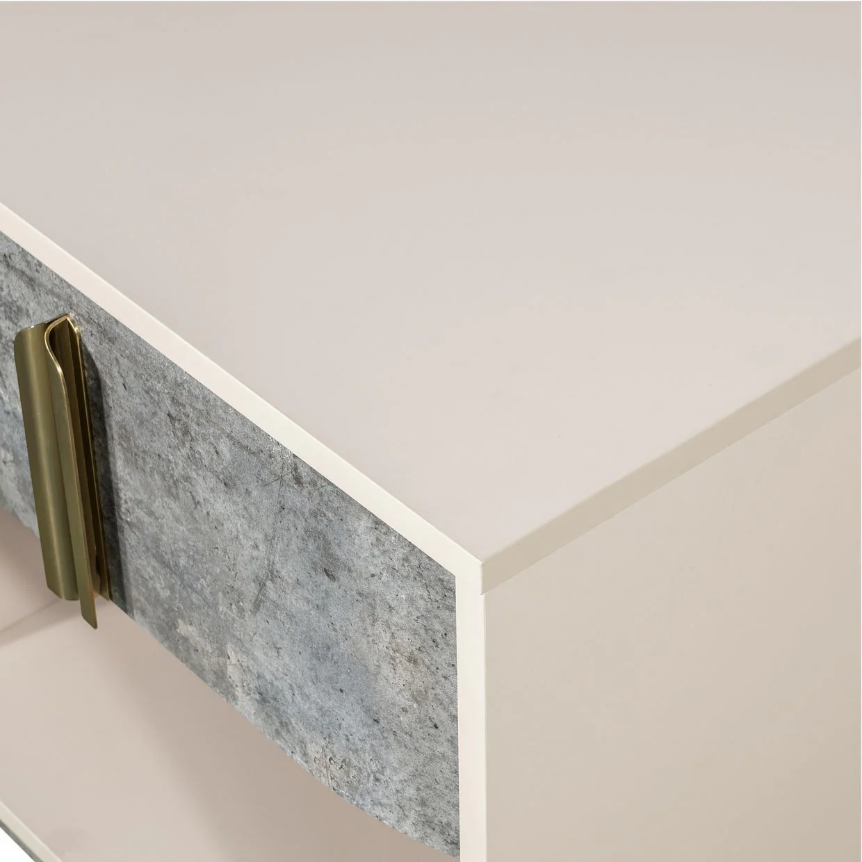 Pavira 1-Drawer Nightstand with LED Lights - Stone - Image 12