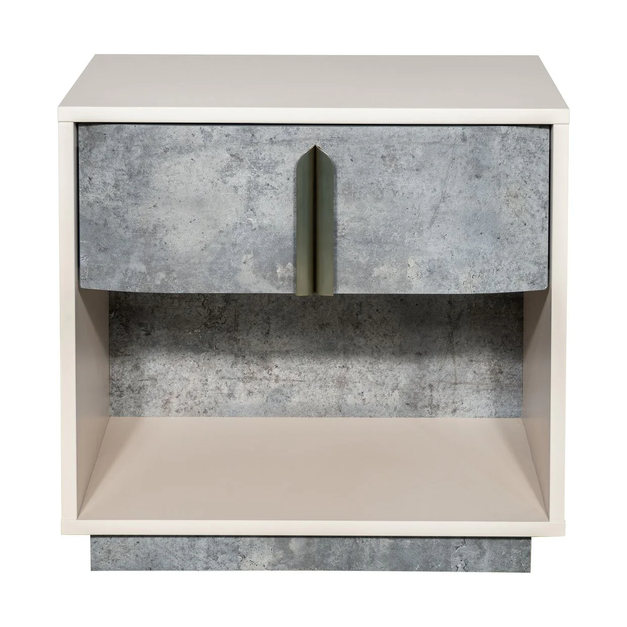 Pavira 1-Drawer Nightstand with LED Lights - Stone - Image 2