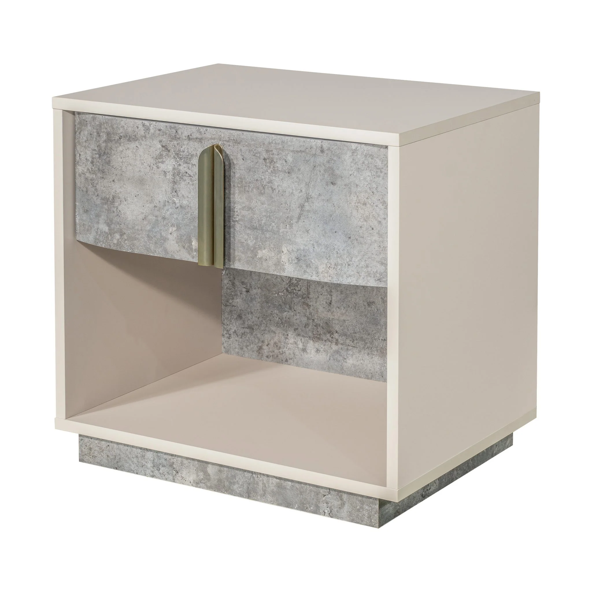 Pavira 1-Drawer Nightstand with LED Lights - Stone - Image 25