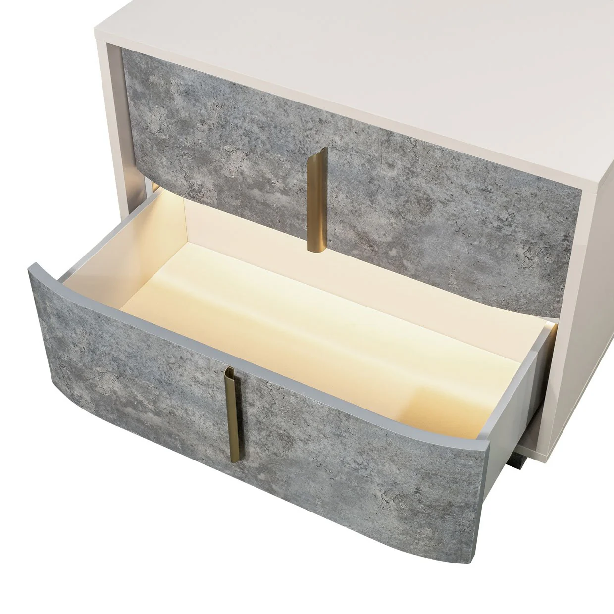 Pavira 2-Drawer Nightstand - Stone - Image 12