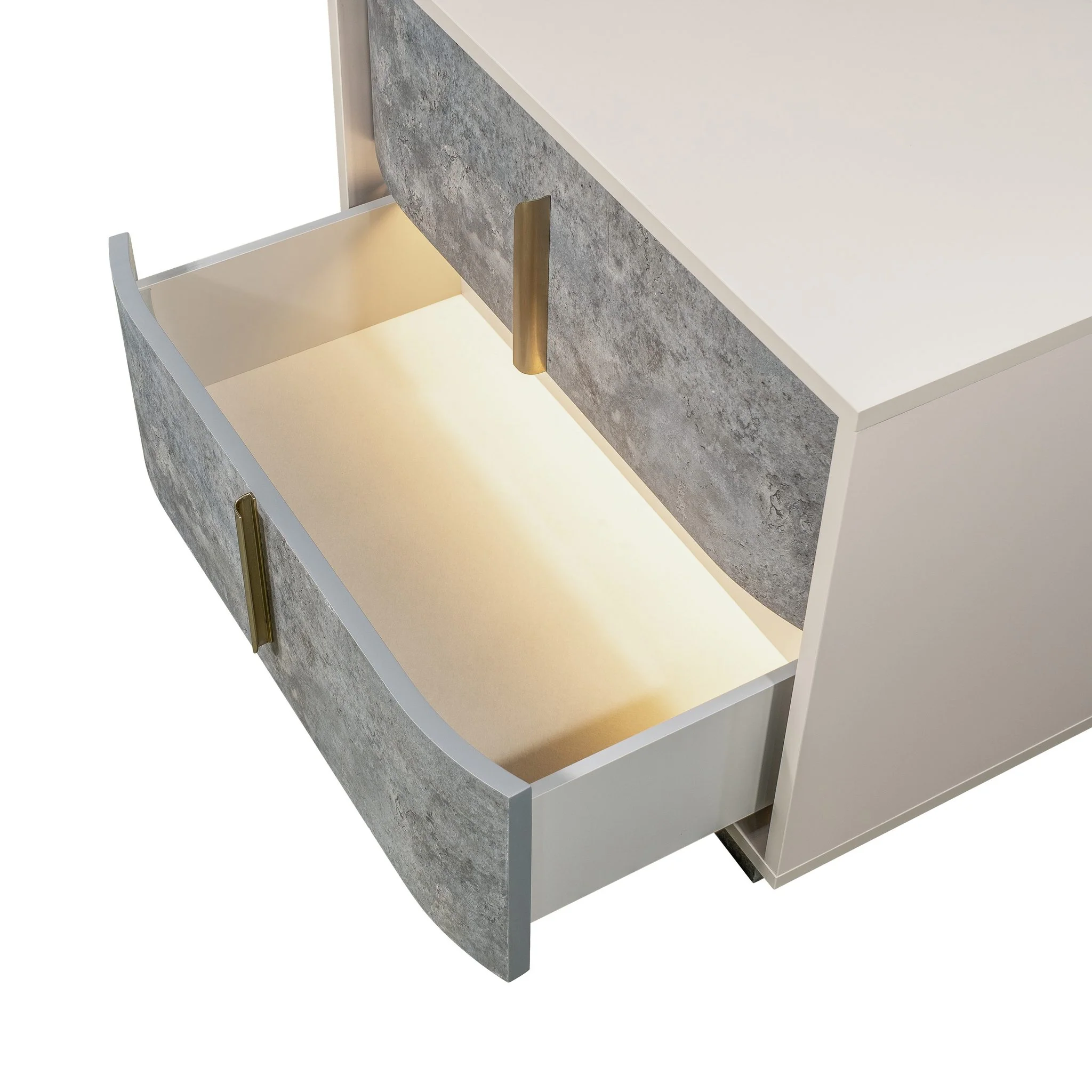 Pavira 2-Drawer Nightstand - Stone - Image 9