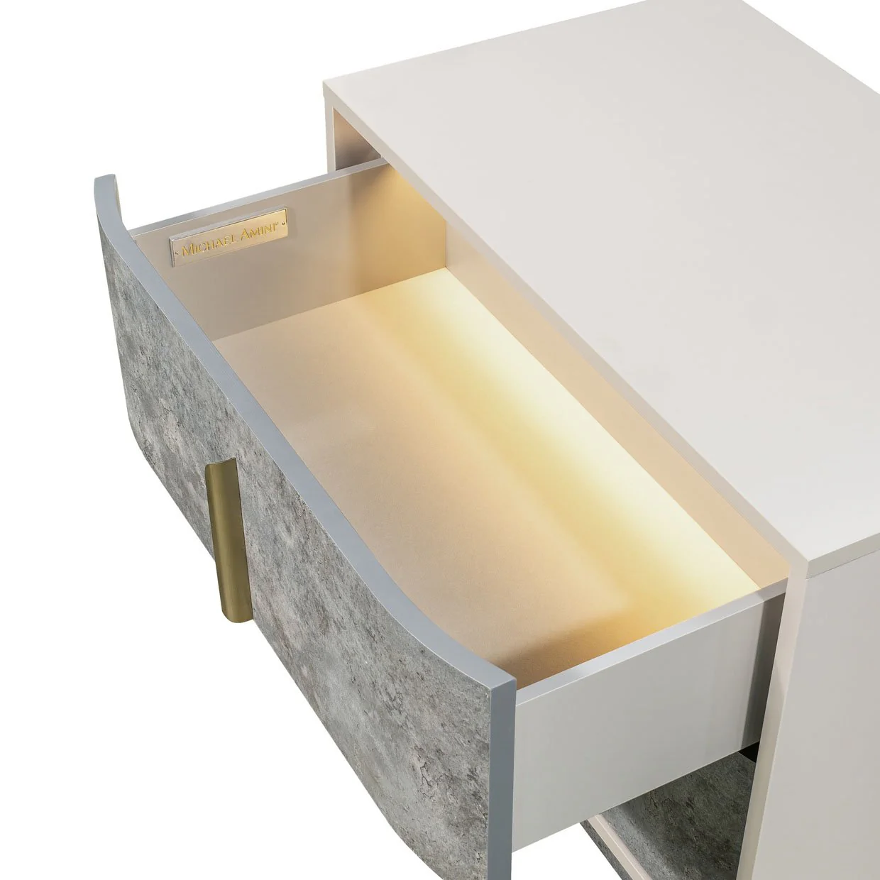 Pavira 2-Drawer Nightstand - Stone - Image 8