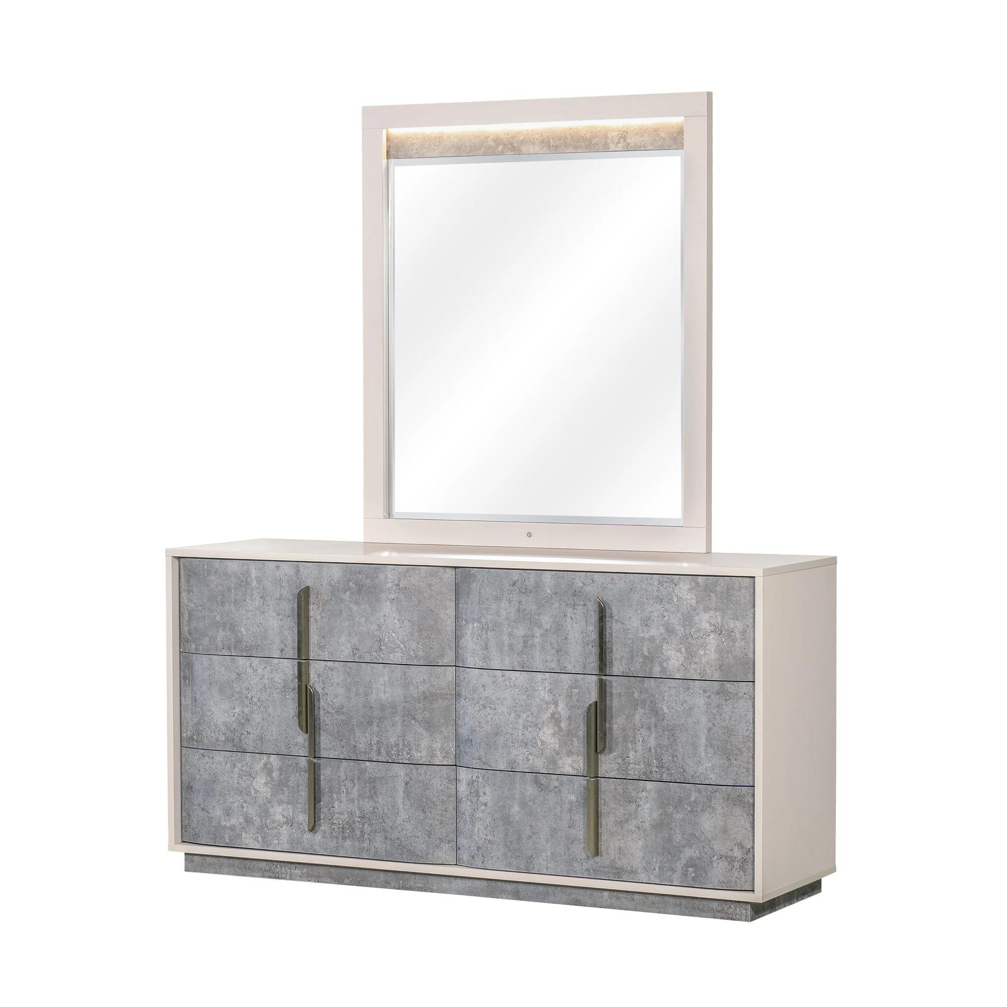 Pavira Dresser with Mirror - Stone - Image 3