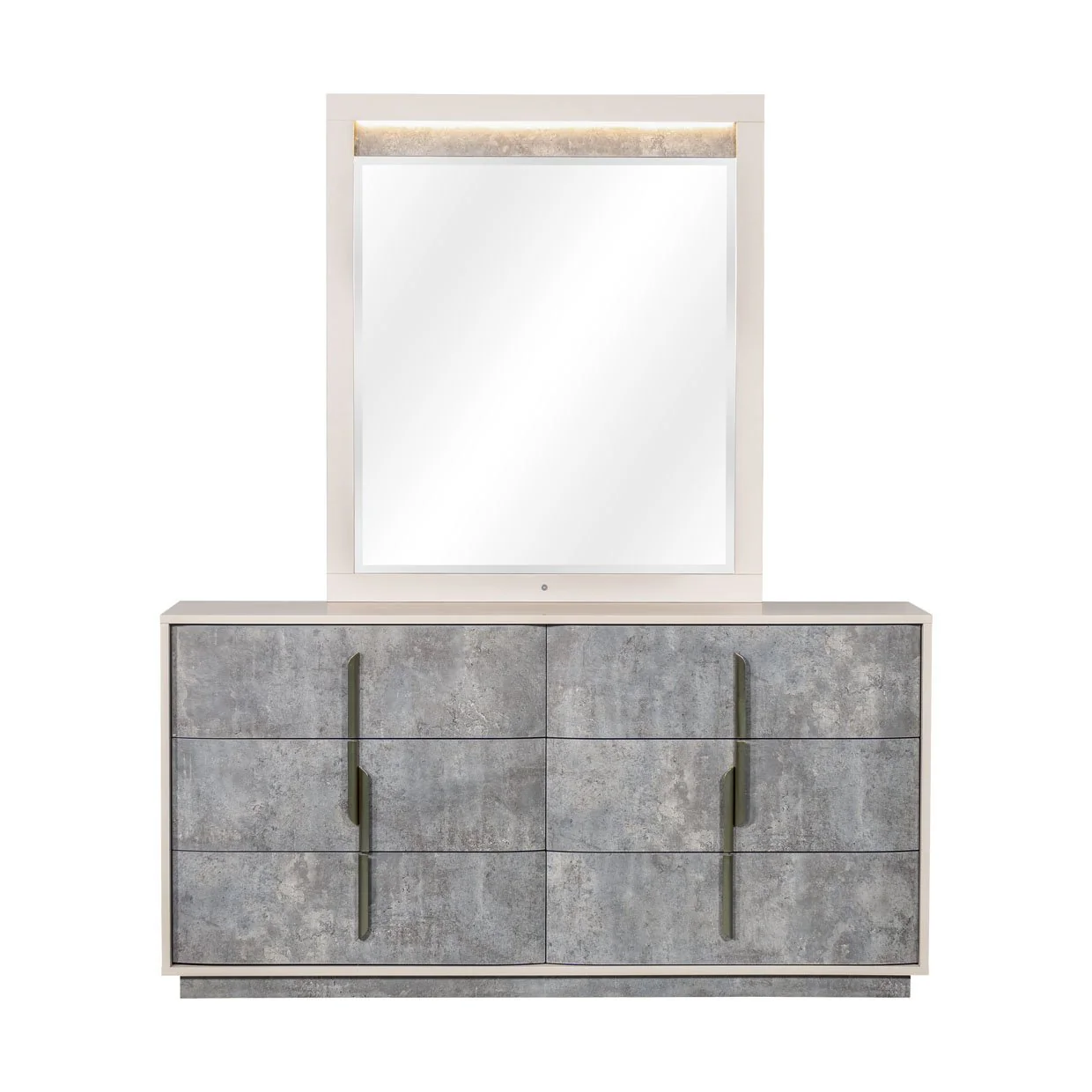 Pavira Dresser with Mirror - Stone - Image 6