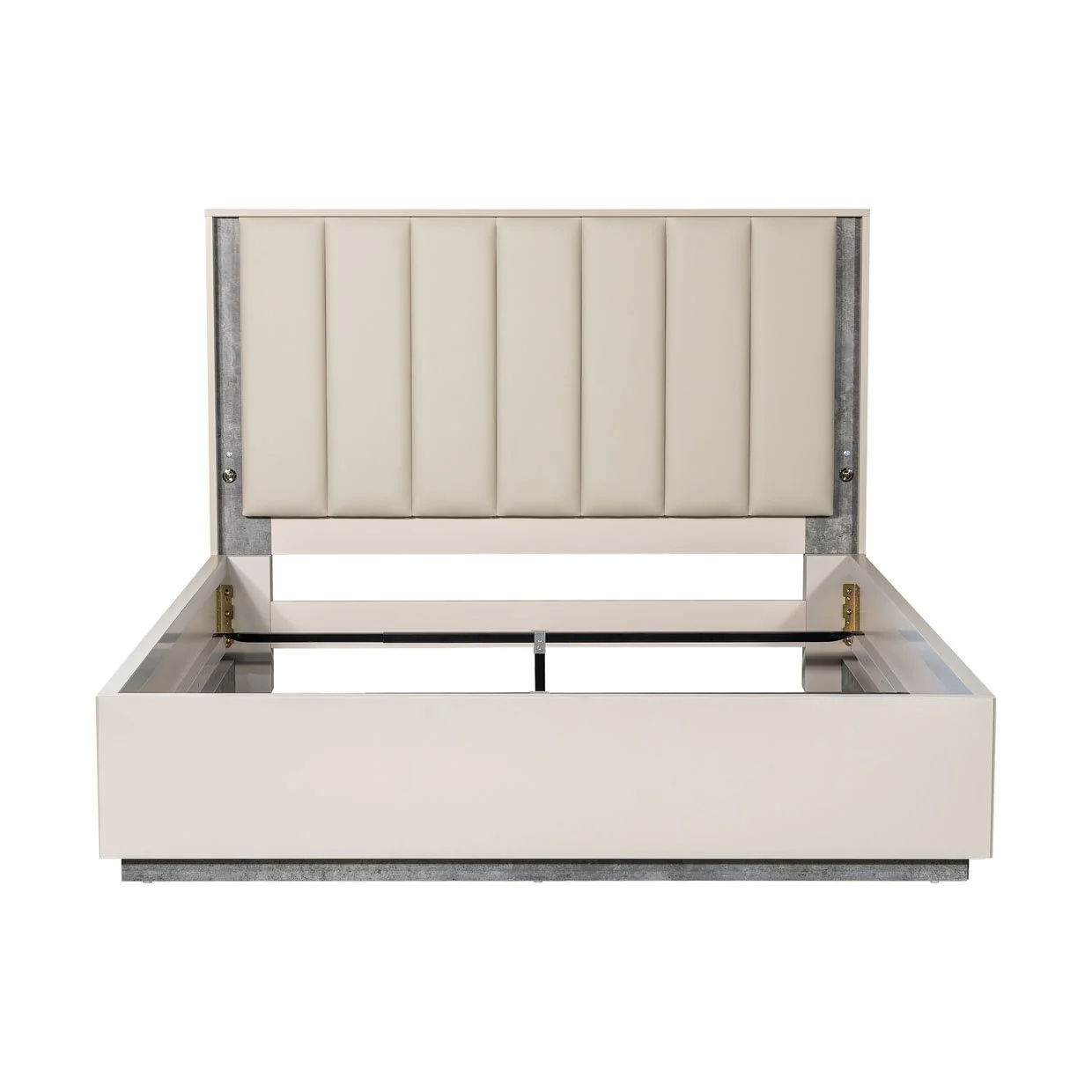 Pavira Queen Bed with LED Lights - Stone - Image 2