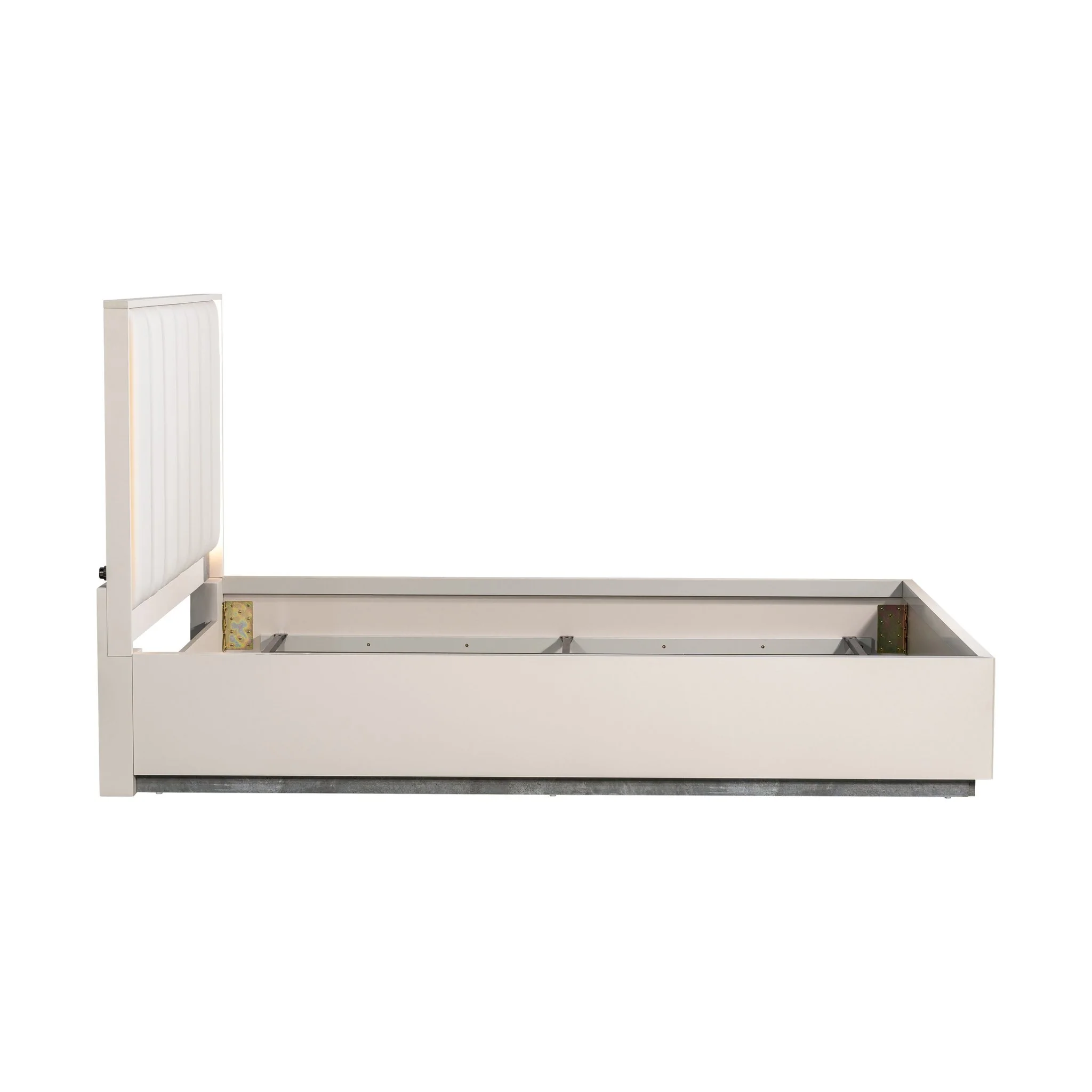 Pavira Queen Bed with LED Lights - Stone - Image 9