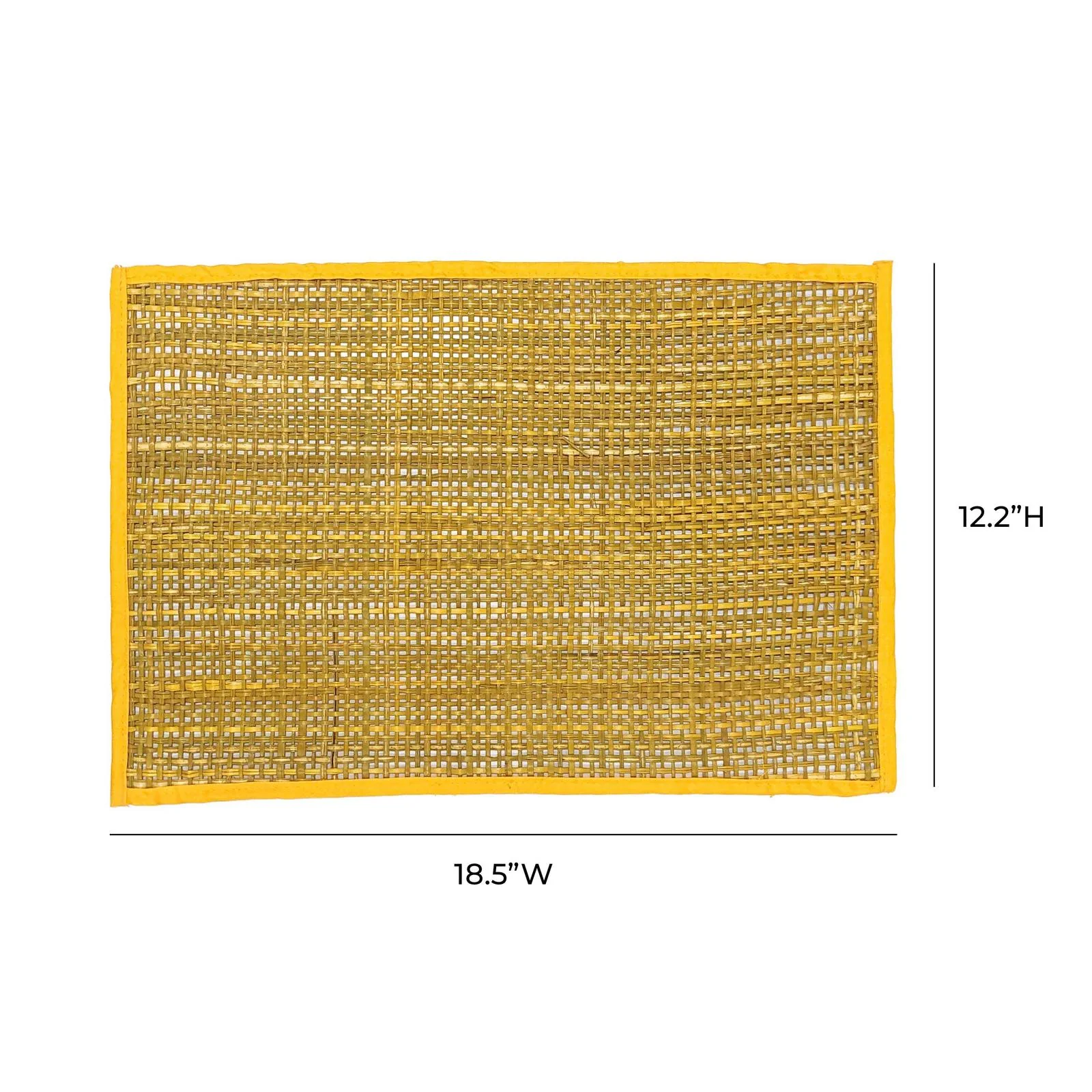 Peele Yellow Seagrass Placemats - Set of 4 - Image 5