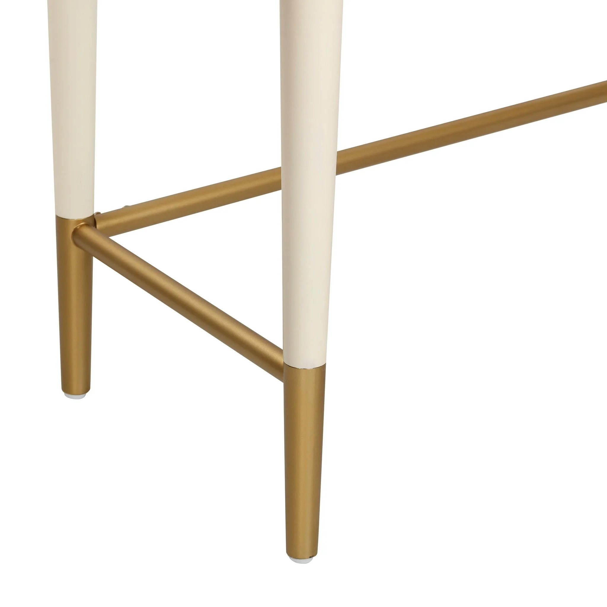 Penelope Cream Vegan Leather Wrapped Vanity Desk - Image 8