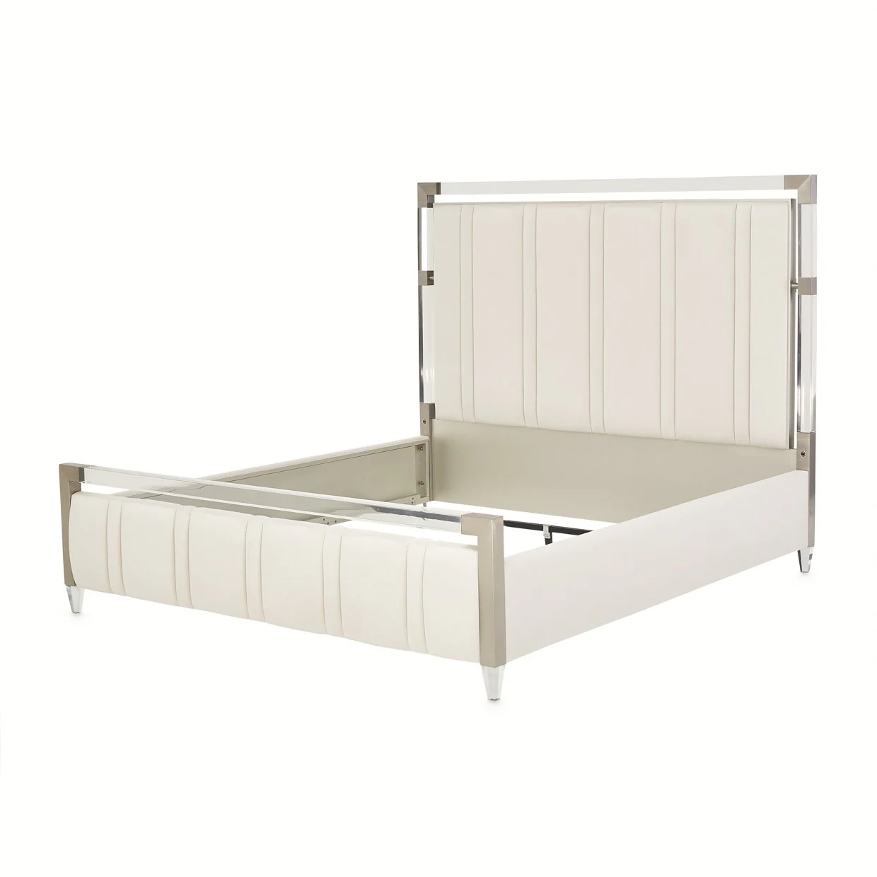 Penthouse Eastern King Short Panel Bed - Ash Gray - Image 3