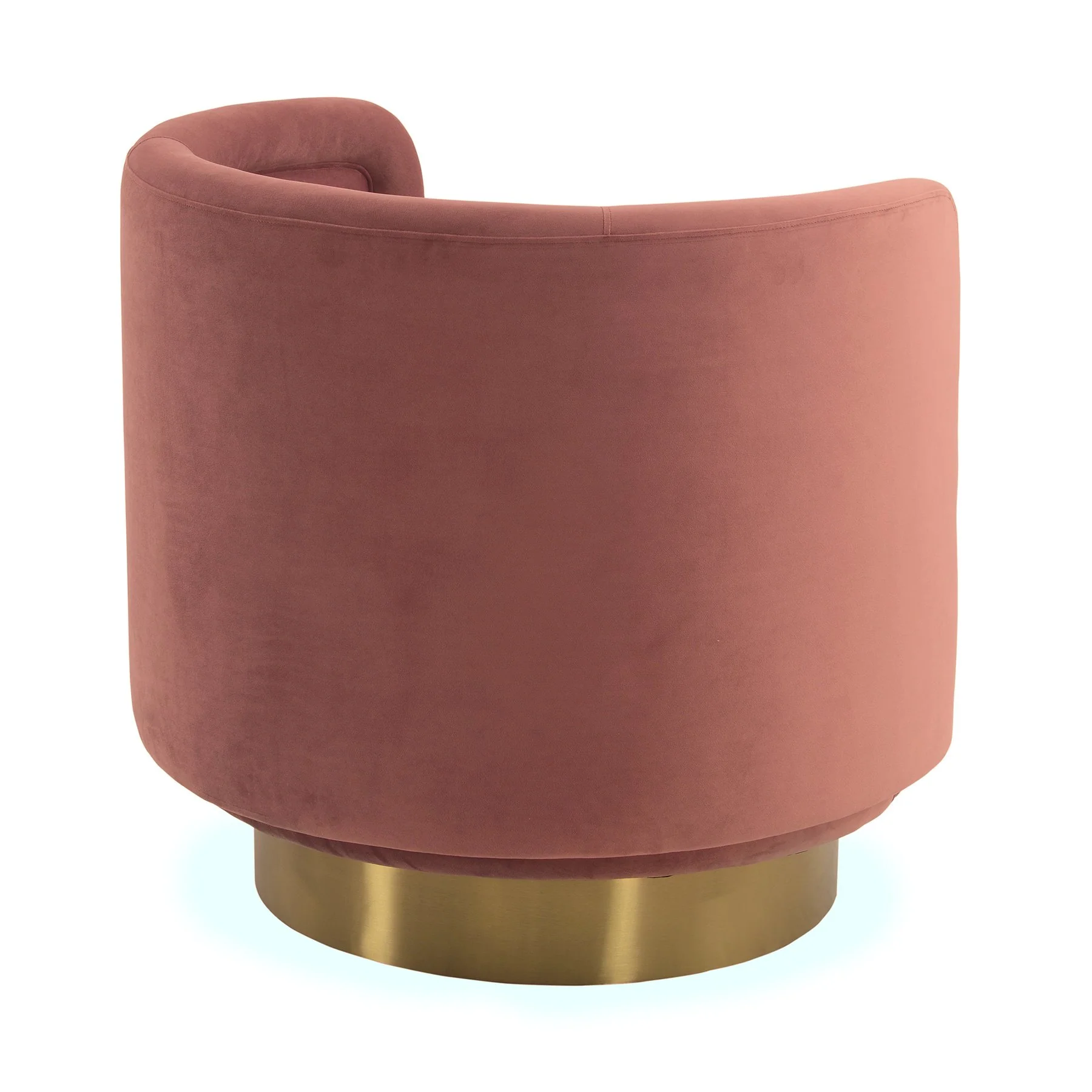 Peony Blush Fabric Upholstered Sofa Accent Chair with Brushed Gold Legs - Image 3