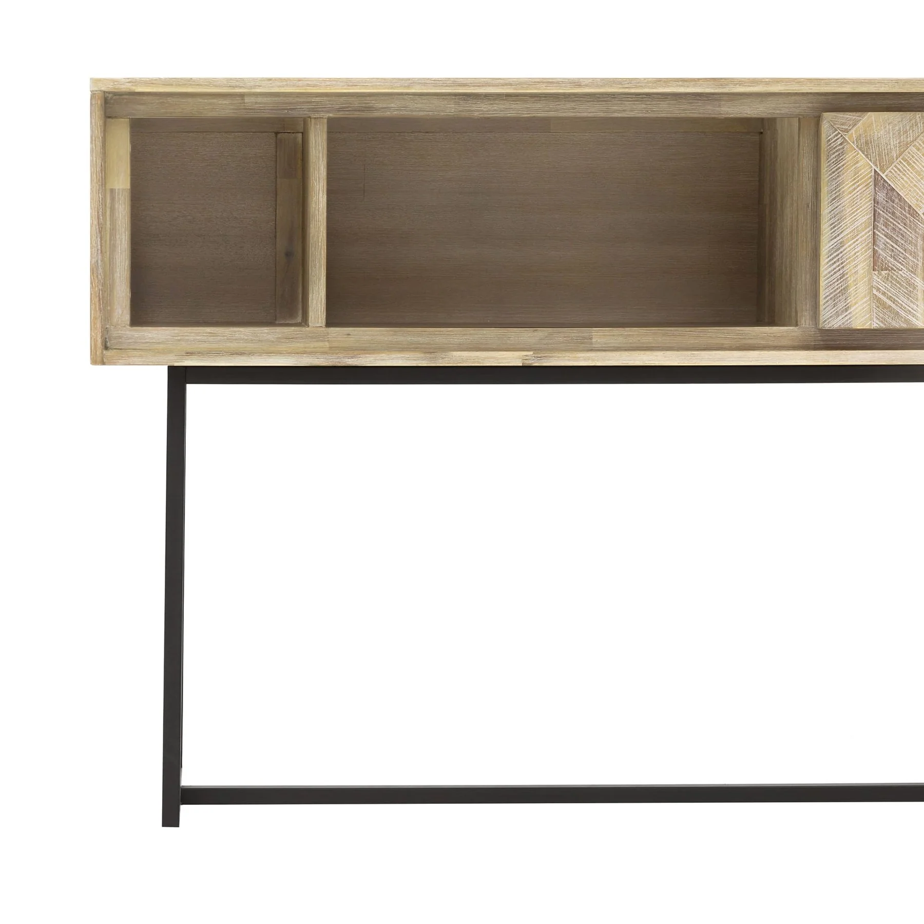 Peridot 1 Drawer Console Table in Natural Acacia Wood - Image 3