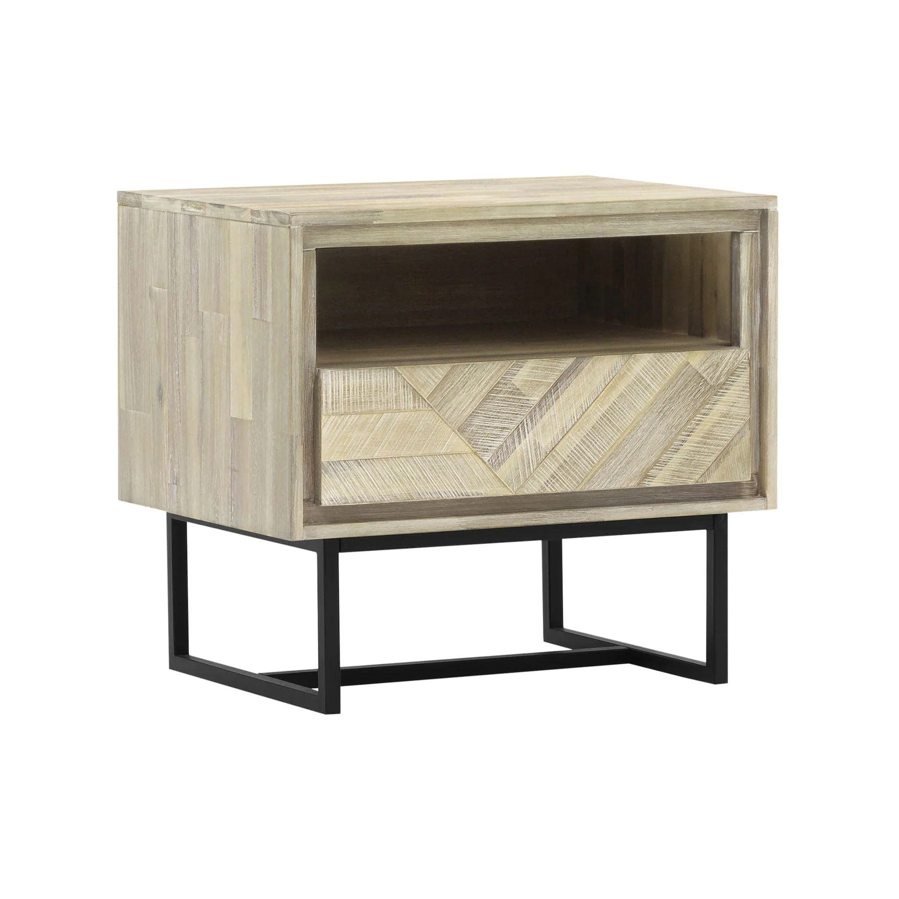 Peridot 4 Piece King Bedroom Set in Natural Acacia Wood - Image 6