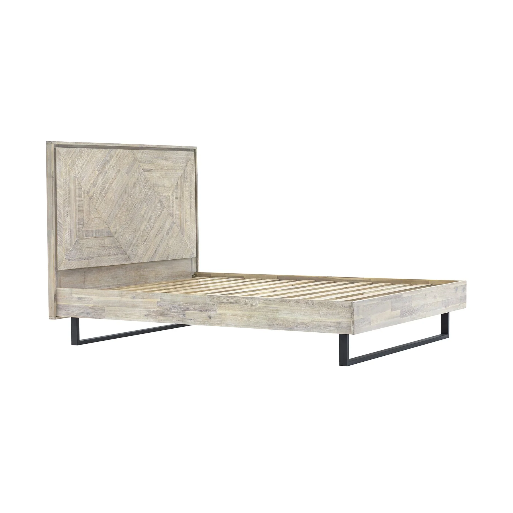 Peridot 4 Piece Queen Bedroom Set in Natural Acacia Wood - Image 3