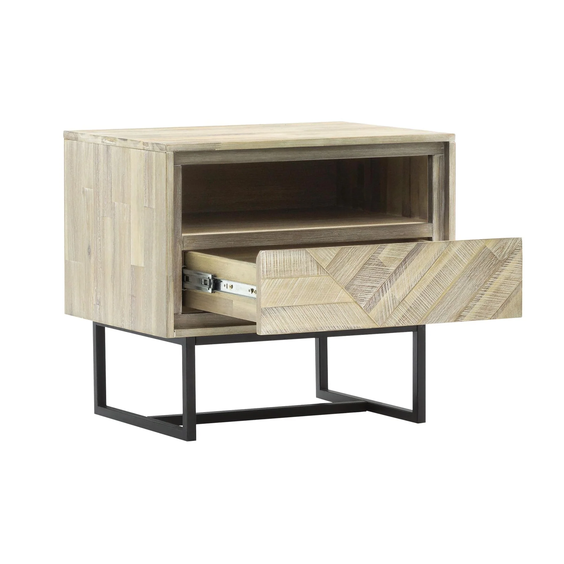 Peridot 4 Piece Queen Bedroom Set in Natural Acacia Wood - Image 7
