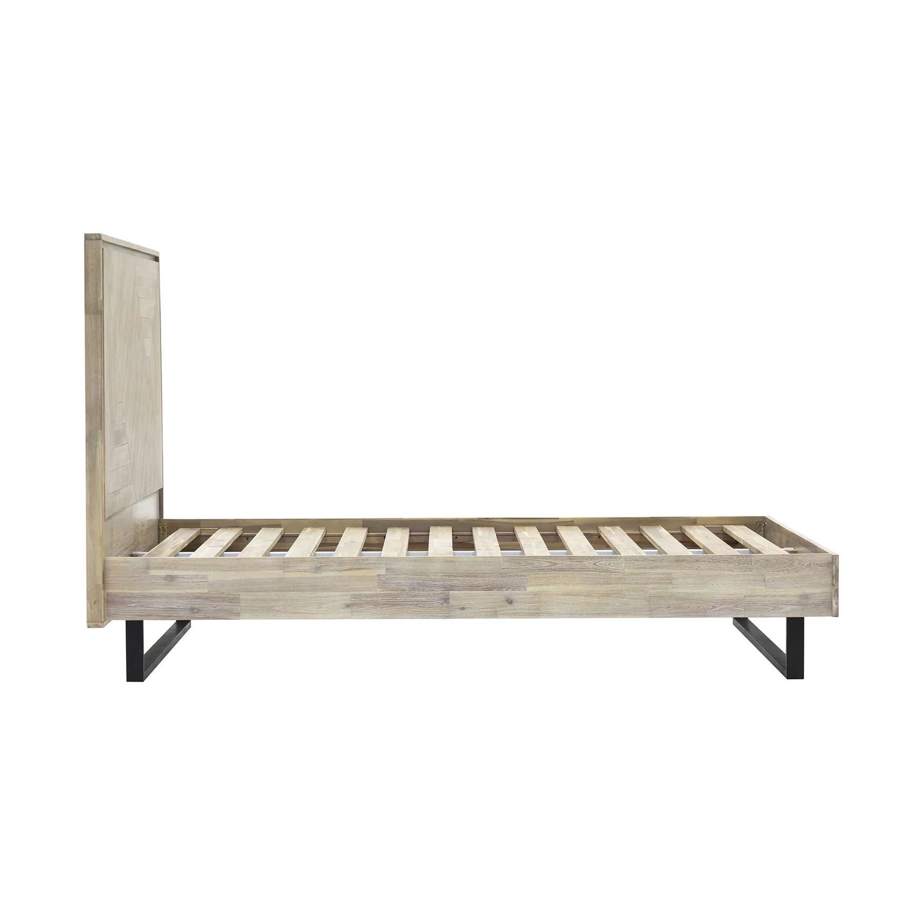 Peridot King Platform Bed Frame in Natural Acacia Wood - Image 3