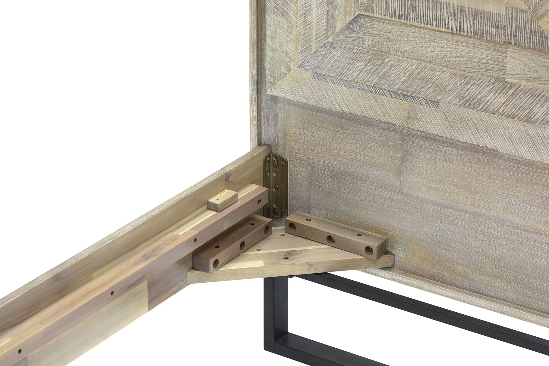 Peridot Queen Platform Bed Frame in Natural Acacia Wood - Image 5
