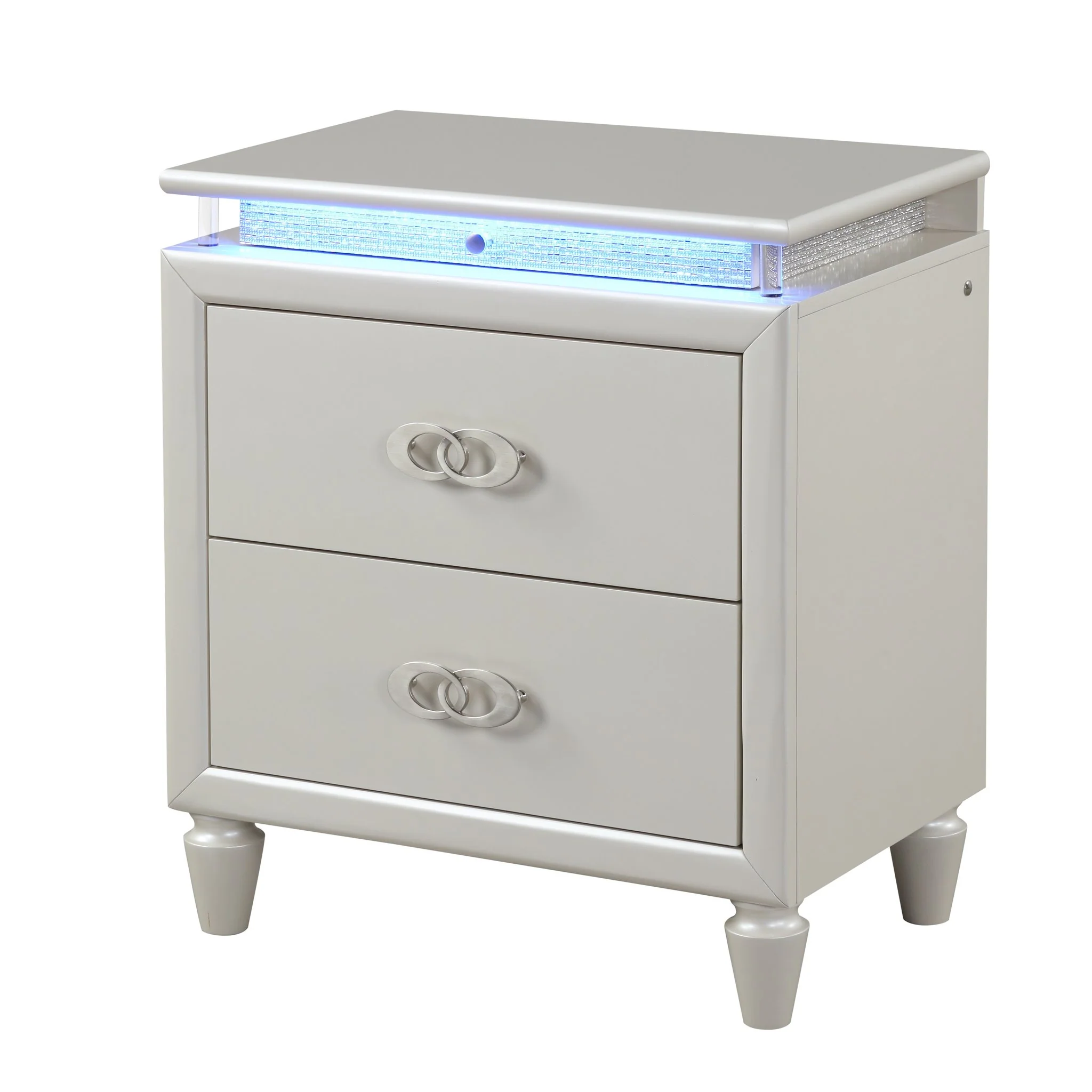 Perla King 4PC Bedroom set Milky White - Image 10