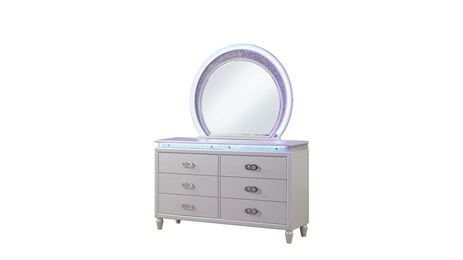 Perla King 4PC Bedroom set Milky White - Image 9