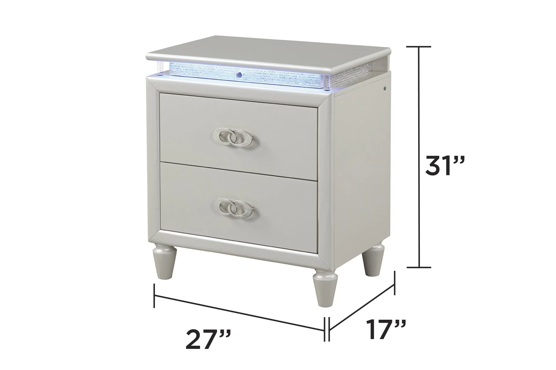 Perla King 5PC Bedroom Set Milky White - Image 11