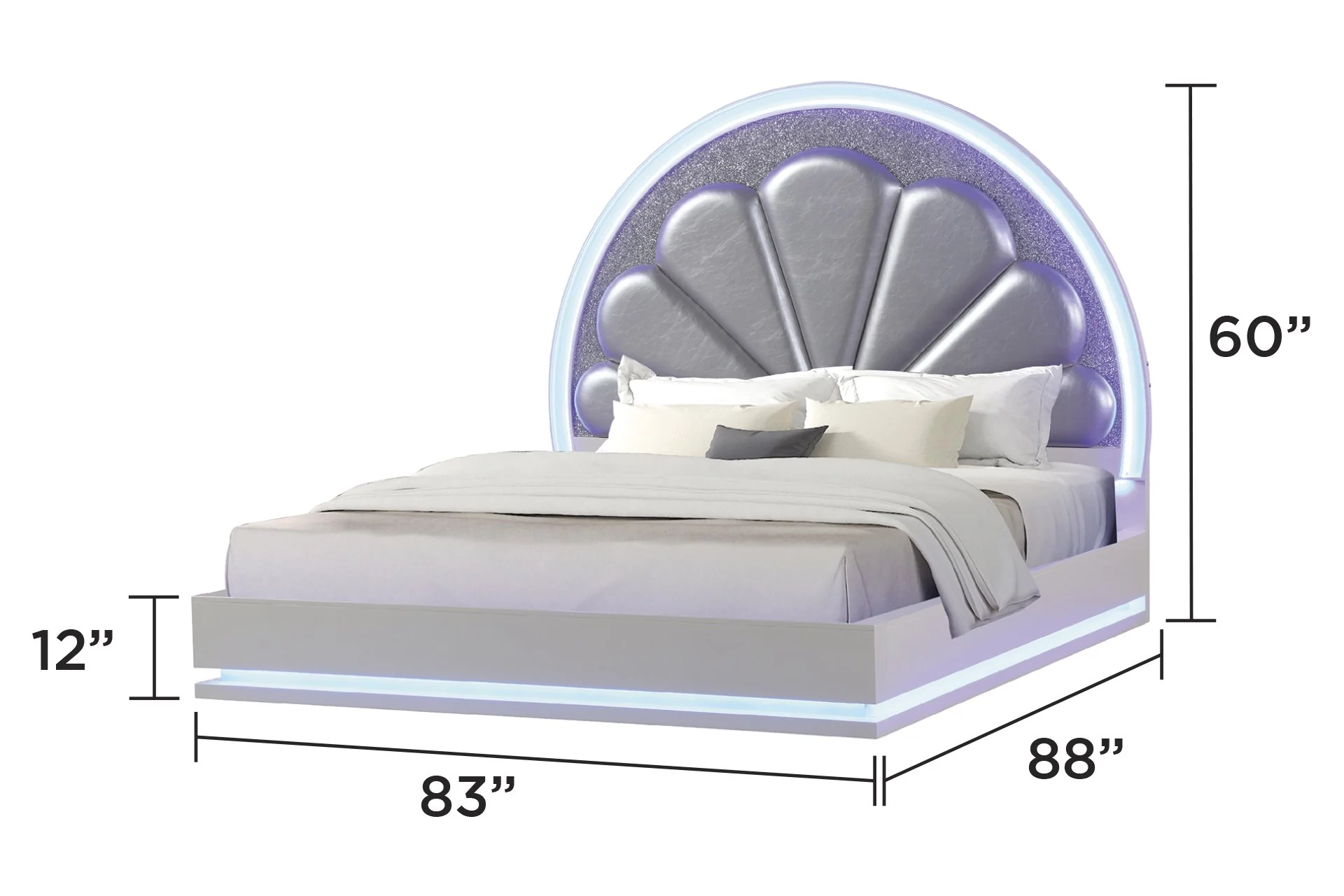 Perla King Bed Milky White - Image 3