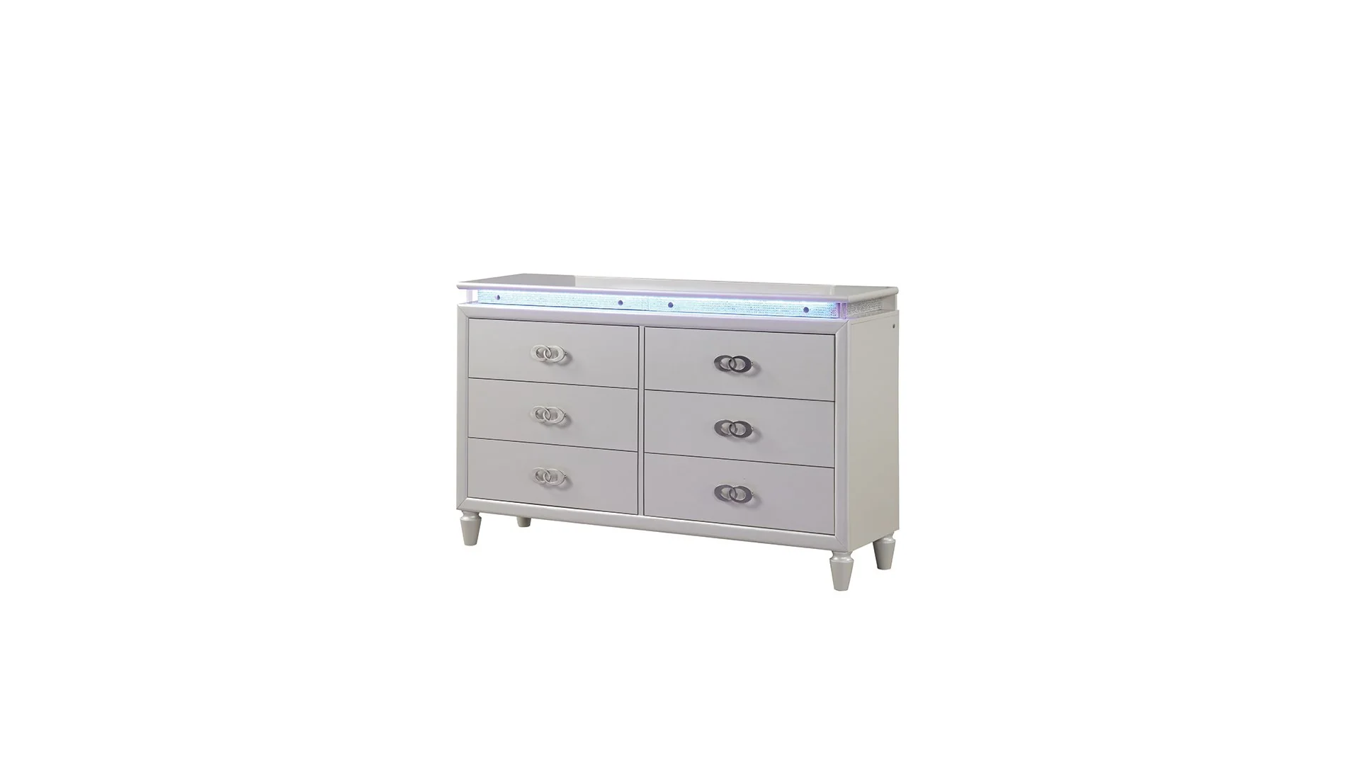 Perla Queen 4PC Bedroom set Milky White - Image 4